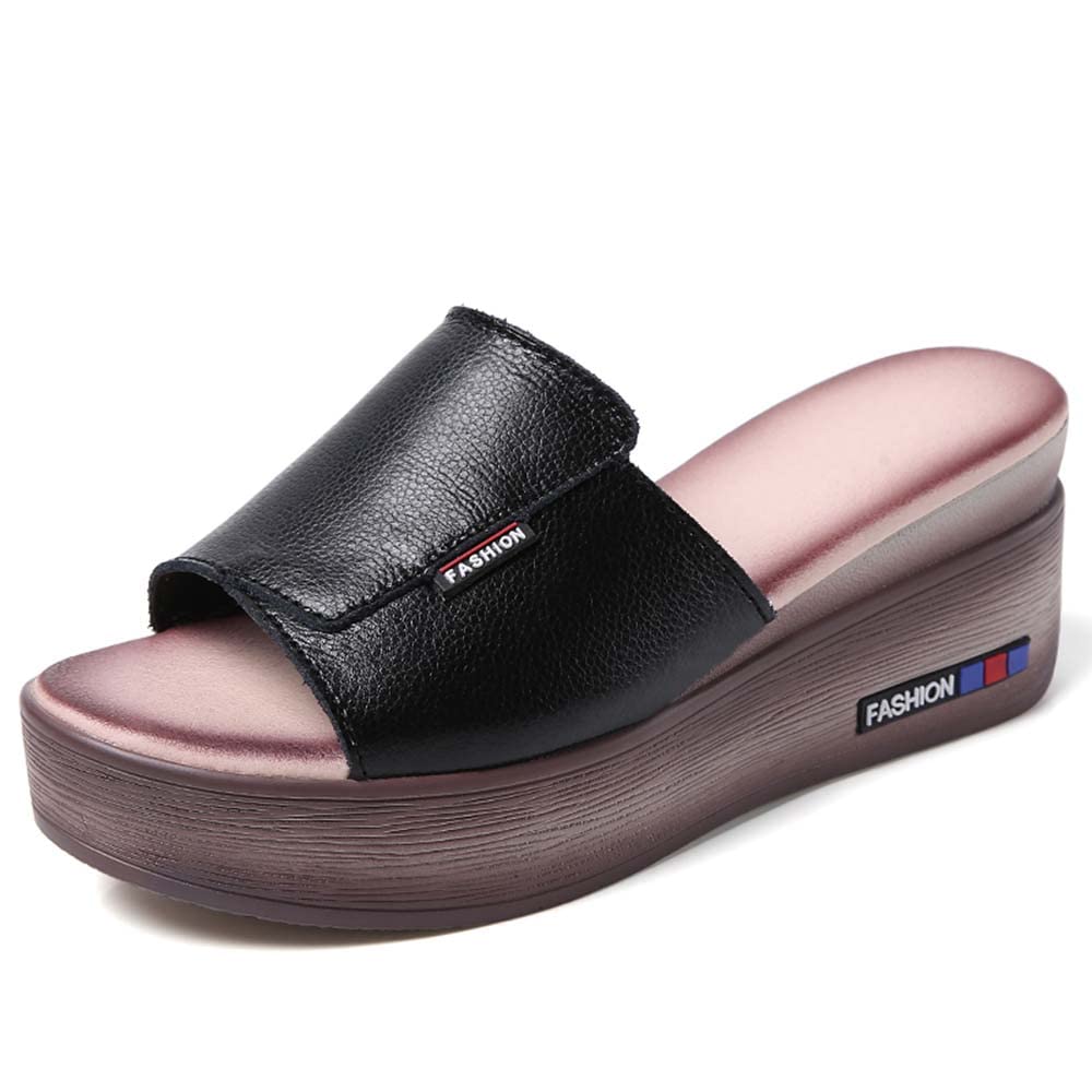 Women's Backless Slip-On Platform Sandals - Comfortable Open-Toe Mules in Nude/Clear/Beige/White/Black - Summer Casual Wedge Slides for Women | Perfect for Beach, Poolside & Vacation Outfits