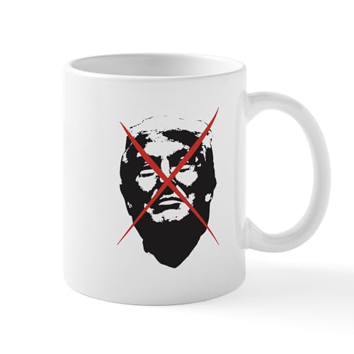 White - Strike Through Trump Mug