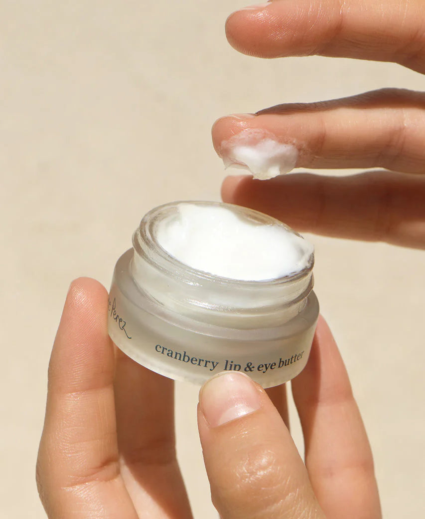 Organic Cranberry Lip & Eye Butter - Hydrating & Nourishing for Dry Skin - Perfect for Winter Care & Nighttime Routine