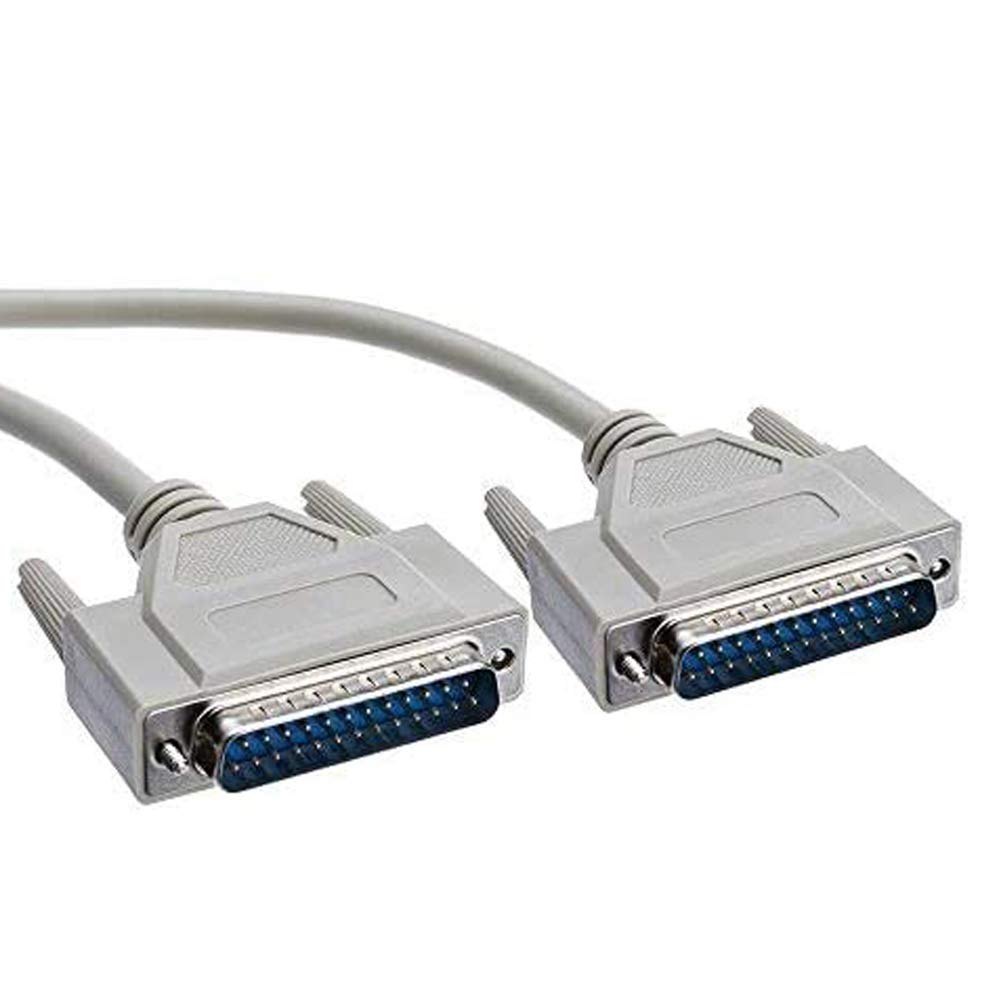 14.7 Ft / 4.5M DB25 Male to Male Parallel Printer Extension Cable - High Speed Serial RS232 Cable for Dot Matrix Printers, CNC Machines & Industrial Equipment - Durable Data Transfer Solution for Office & Factory Use