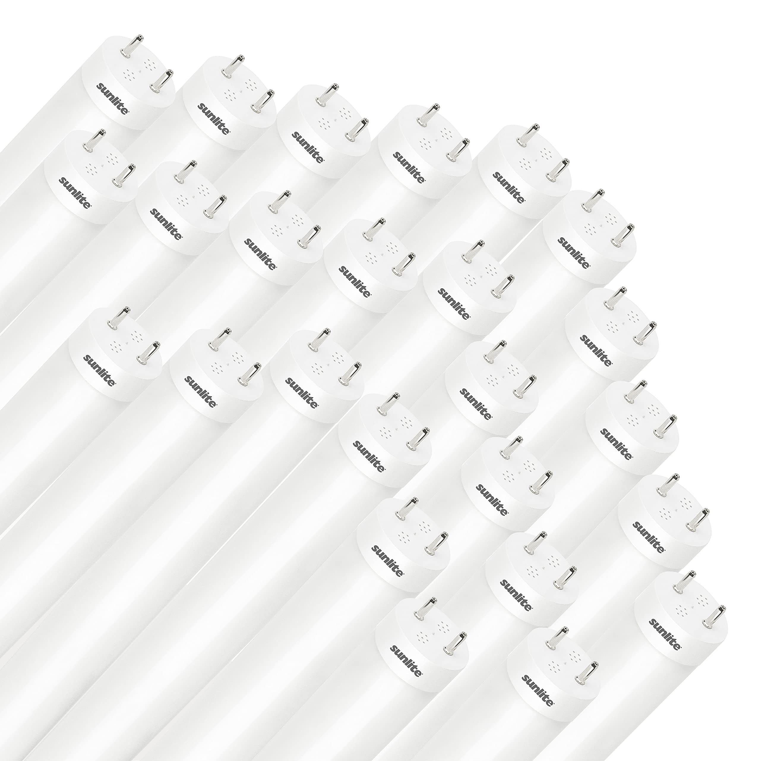 Sunlite 87927 LED T8 Plug & Play Light Tube (Type A) - 4 Foot, 15W (32W Equivalent), 2100 Lumens, Medium G13 Bi-Pin Base, Dual End Connection, Electronic Ballast Compatible, 4000K Cool White (25 Pack) - Ideal for Office, Warehouse & Commercial Lighting