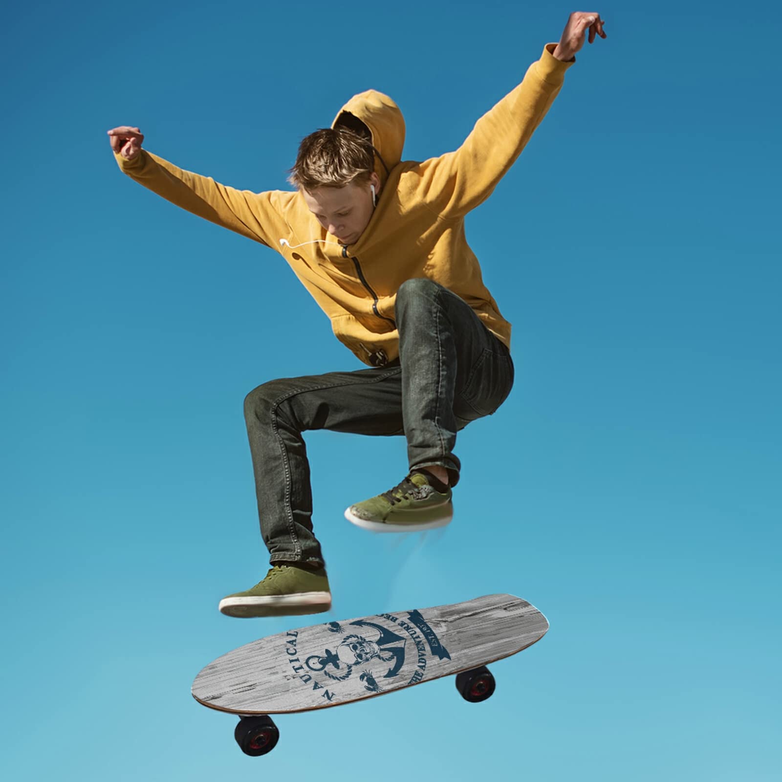 Poeticcity Waterproof Skateboard Grip Tape - Anti-Slip Longboard & Scooter Griptape Sheets, Tear-Resistant Sandpaper Sticker Roll for Easy Bubble-Free Application | Perfect for Skateboards, Longboards, Scooters & DIY Projects