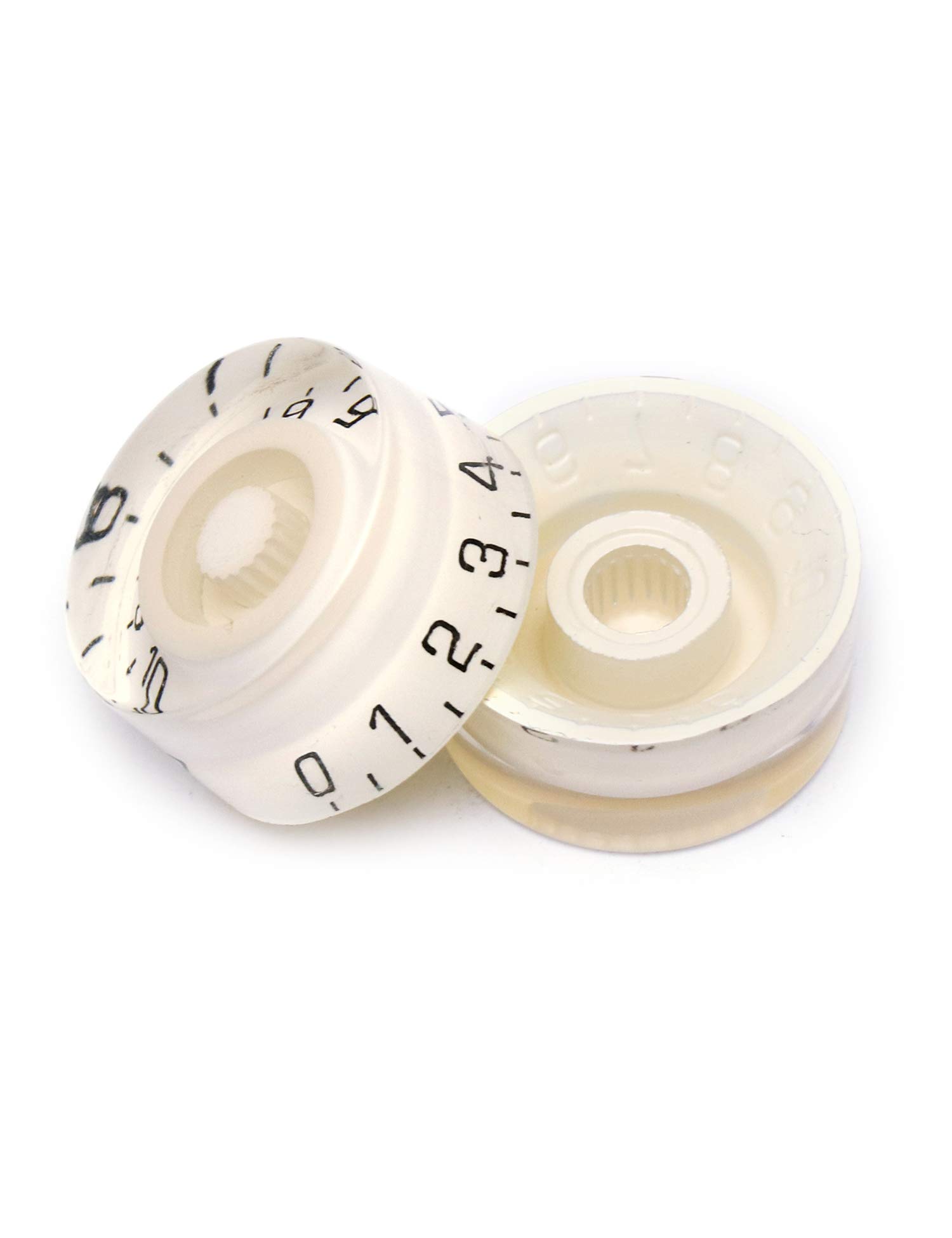 Premium Electric Guitar Control Knobs Set - 4Pcs White Speed Volume Tone Top Hat Knobs for Les Paul LP Style Replacement | Perfect for DIY Guitar Upgrades & Professional Repairs
