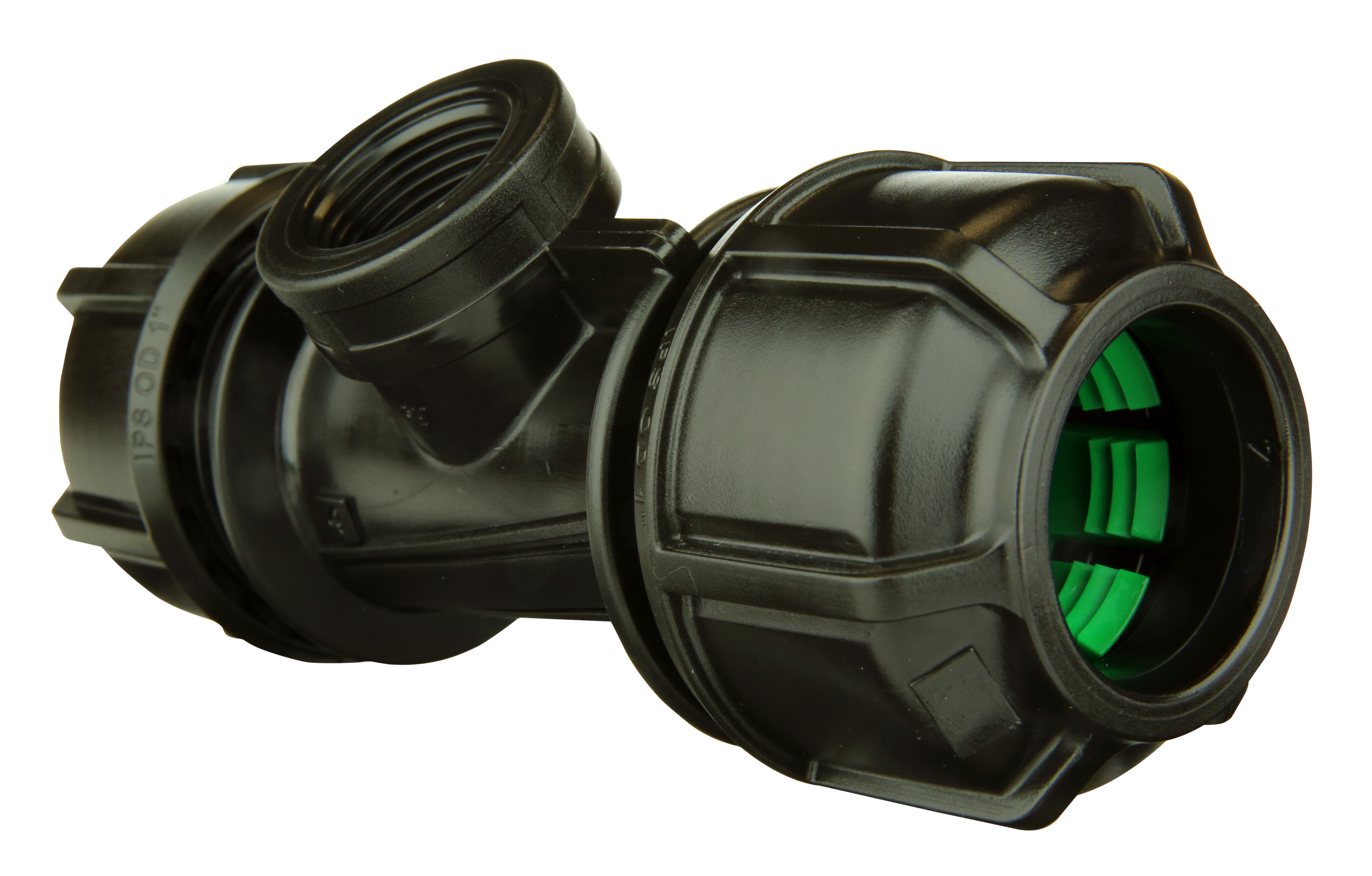 Philmac Compression 90° Service Tee IPS OD, PE FNPT - High-Quality Plumbing Fitting for Water & Gas Lines | Perfect for Irrigation, Sprinkler & Industrial Pipe Connections