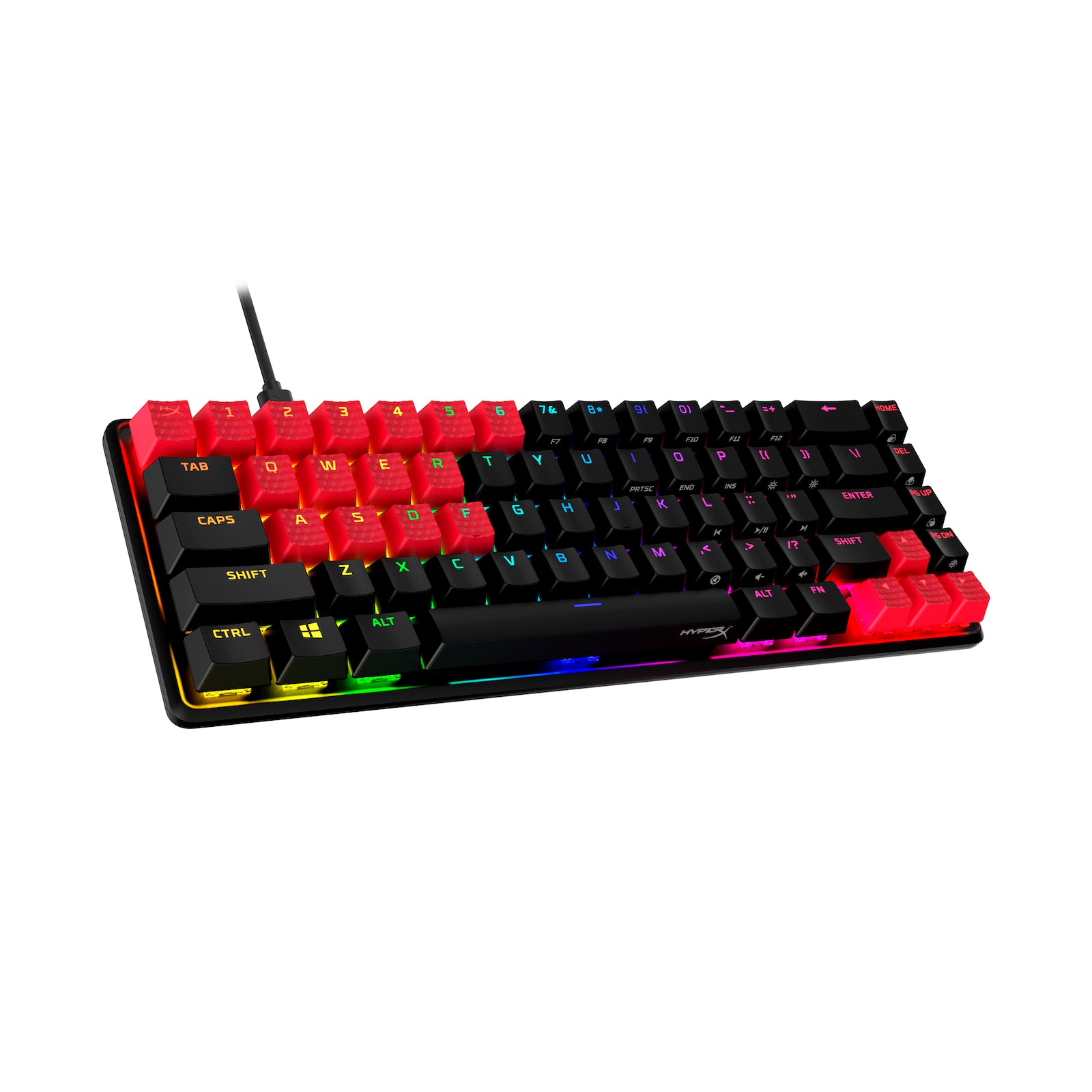 HyperX Rubber Keycaps for Mechanical Keyboards - Gaming Accessory Kit with Non-Slip Design - Perfect for PC Gaming, Typing & Office Work