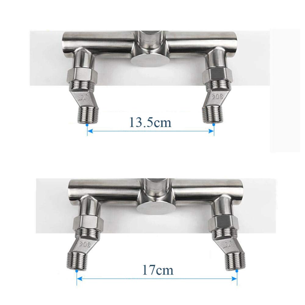 Premium Wall Mount Faucet with Spray Gun & Swivel - Solid Brass Construction in Matte Black | 2-Hole Hot/Cold Water Kitchen Sink & Laundry Trough Faucet | Perfect for Modern Farmhouse, RV, and Outdoor Utility Sinks