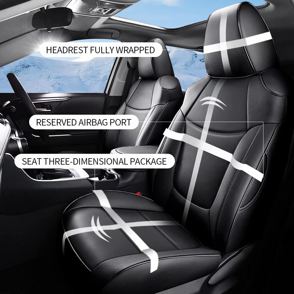 Premium Black Car Seat Covers Full Set for Toyota Corolla 2020-2025 - Custom Fit for SE, Nightshade, SE Apex, XSE & FX Models | Waterproof & Comfortable for Daily Commute & Road Trips