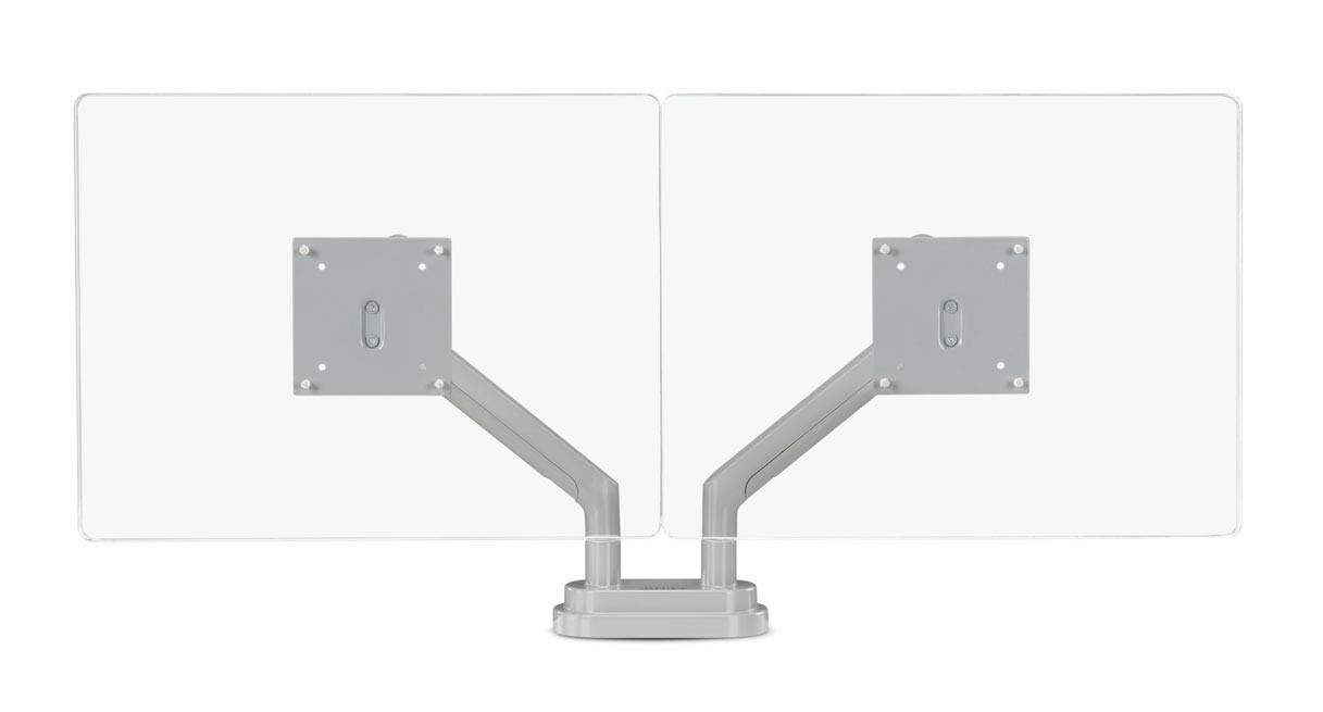 Uplift Desk Zilker Dual Monitor Arm - Adjustable Ergonomic Stand for 13-32 Inch Screens (Gray) - Perfect for Home Office, Gaming & Workspace Setup