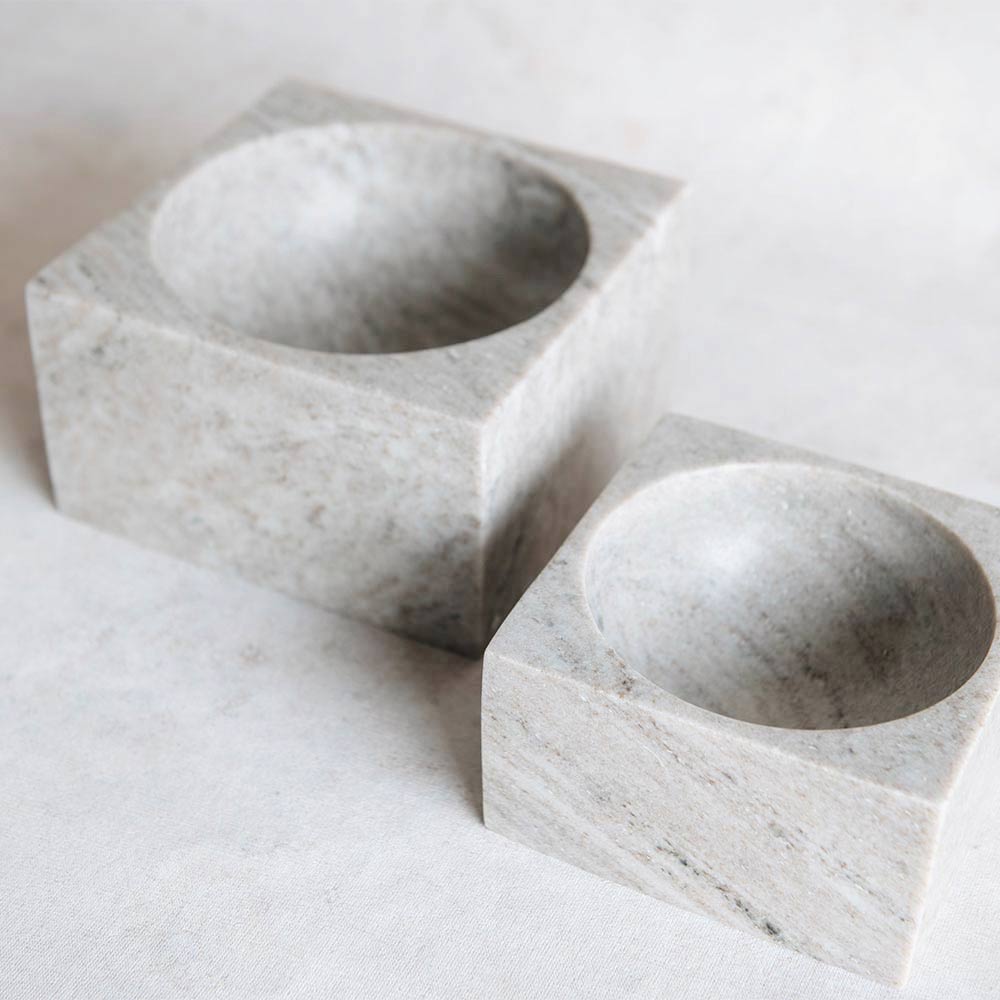 Modern Marble Bowl - Elegant Home Decor for Dining, Kitchen & Centerpiece Display | Perfect for Fruit, Salad & Decorative Serving