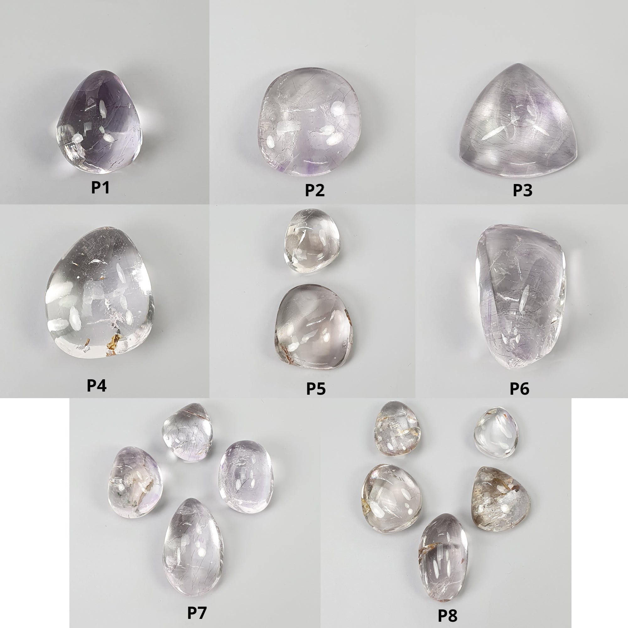 Natural Untreated Amethyst Gemstone Tumble - Purple Rutile Cabochon for Jewelry Making, Healing Crystals & Spiritual Gifts | Handcrafted Healing Stones for Meditation, Reiki & Home Decor