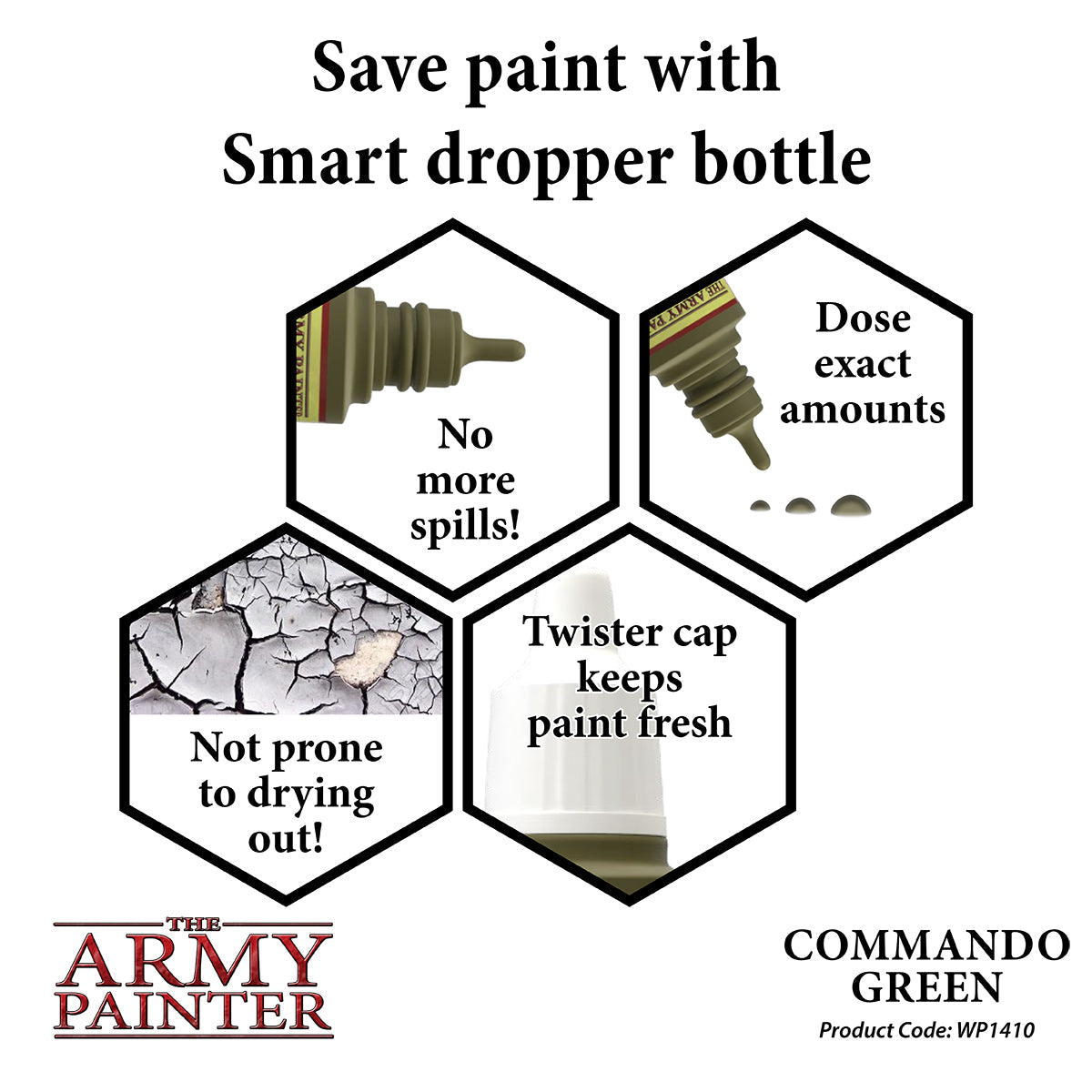 Commando Green Military Face Paint - Camouflage Makeup for Outdoor Activities, Hunting, and Airsoft - Long Lasting & Waterproof War Paint for Tactical Use