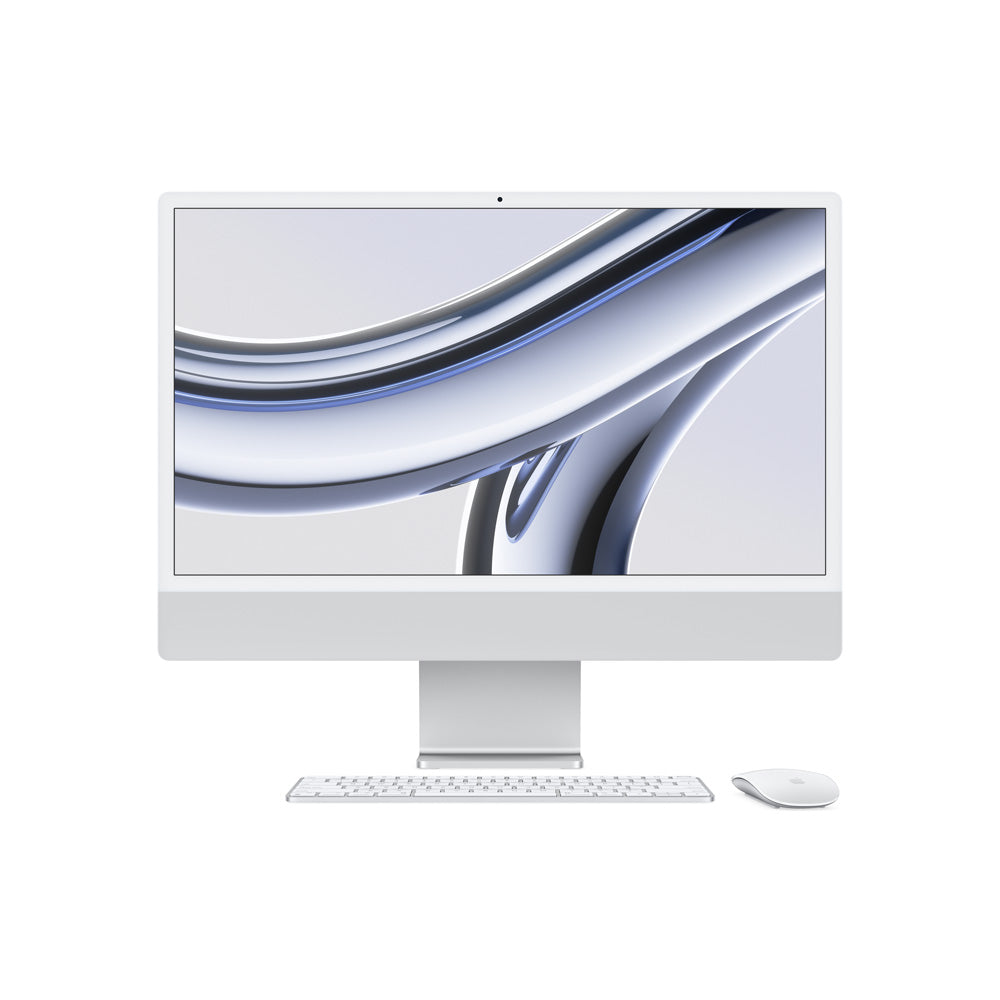 Apple 24-inch iMac with 4.5K Retina Display - M3 Chip, 8-Core CPU & 10-Core GPU, 512GB SSD (Silver) - Perfect for Home Office, Graphic Design & Creative Work