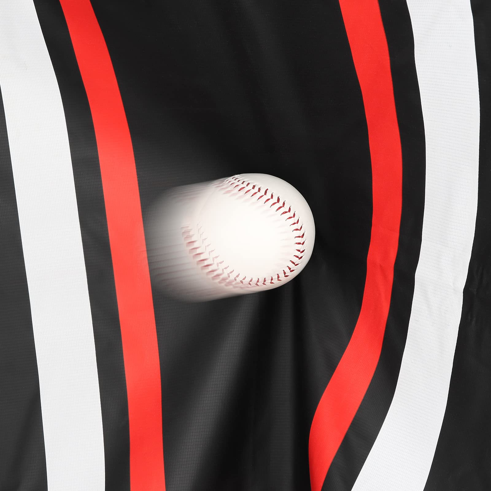 4'x6' Vinyl Baseball Backstop with Strike Zone & Catcher Image - Durable Batting Cage Backdrop for Baseball & Softball Practice | Perfect for Backyard Training, Batting Cages & Net Protection (Black)