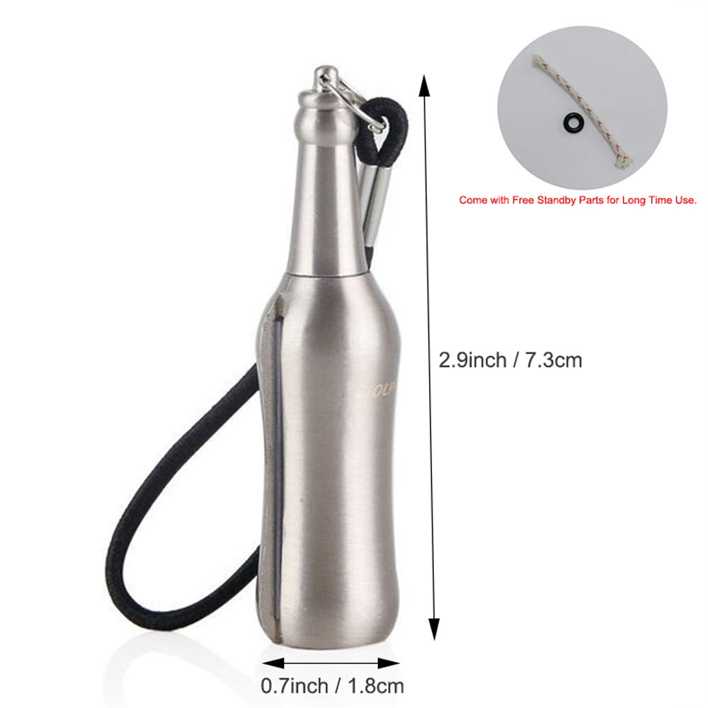 Waterproof Permanent Match Keychain - Portable Flint Metal Fire Starter for Camping, Hiking & Emergency Survival Kits | Reusable Outdoor Lighter