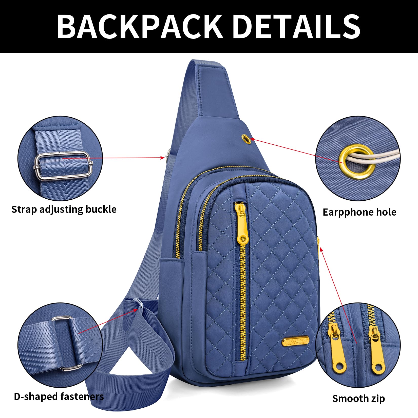 Stylish Unisex Crossbody Sling Bag for Women & Men - Lightweight Casual Shoulder Backpack - Perfect for Travel, Shopping, and Everyday Use