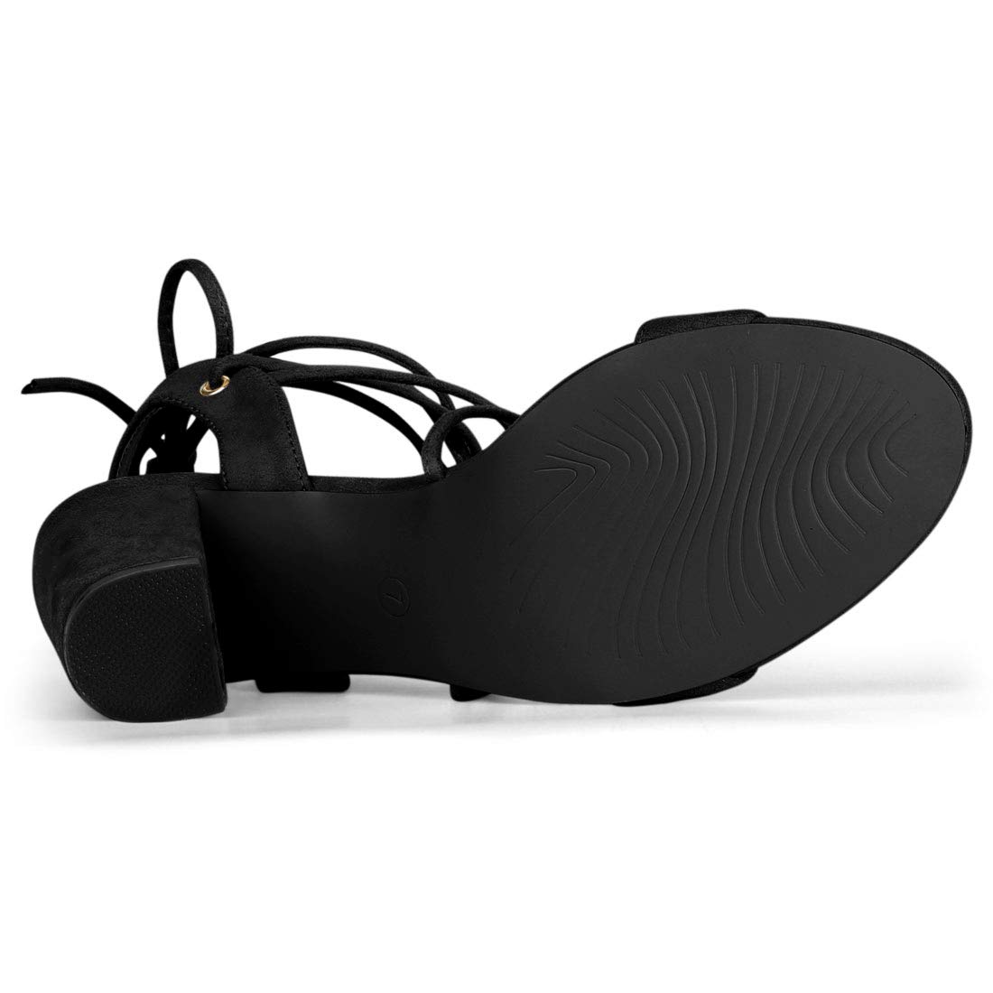 Allegra K Women's Lace Up Block Heel Sandals - Comfortable High Heels for Wedding, Party & Evening Out