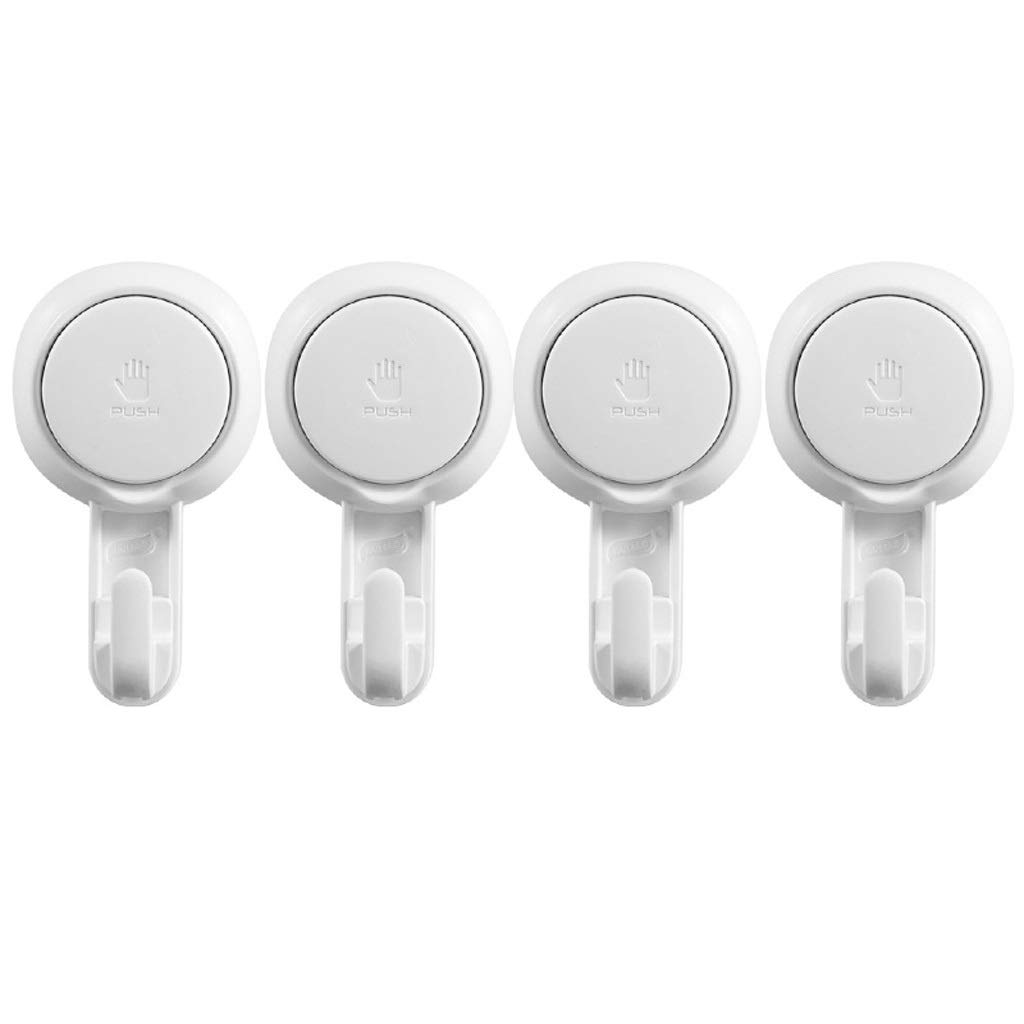 Punch-Free Sucker Hook - Multi-Purpose Wall Mounted Coat Hooks for Bathroom, Kitchen & Utility - Strong Adhesive Towel Hanger, Key Holder & Debris Hook (Fine Hook Size) - Perfect for Home Organization & Space Saving