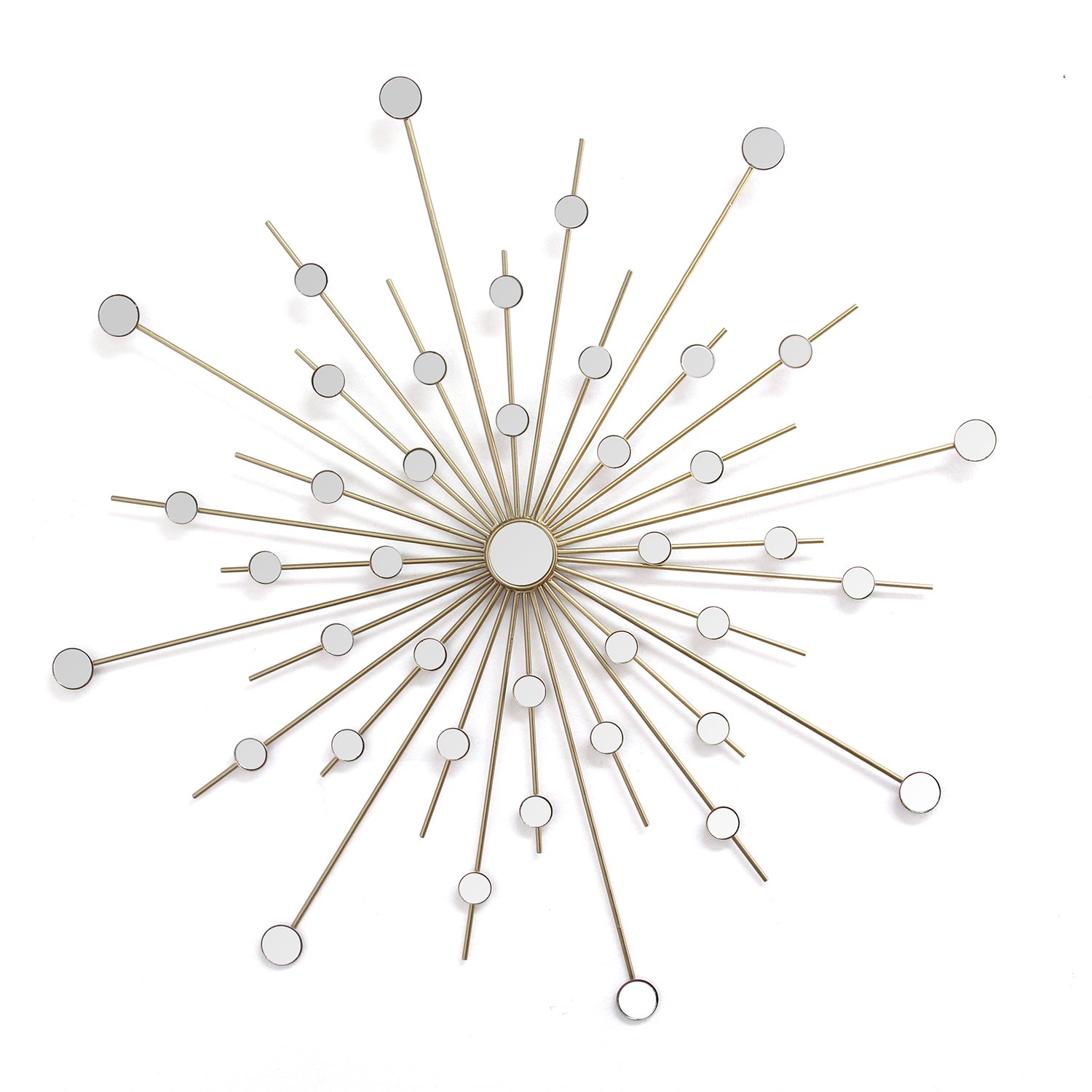 Sparkle Mirror Wall Decor - Gold Burst for Home & Office