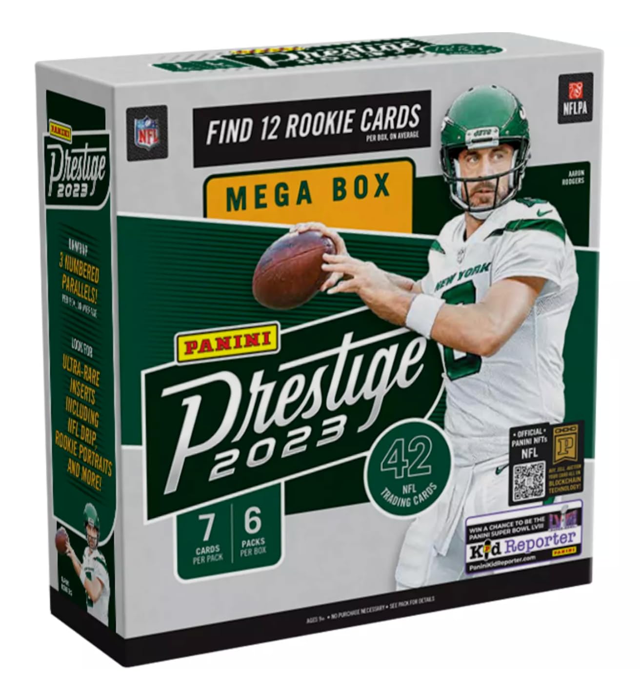 2023 Panini Prestige Football Trading Cards Mega Box - 42 NFL Collectible Cards with Rookies Like CJ Stroud, Will Levis & More | Perfect for Sports Memorabilia Collectors, Fantasy Football Fans & Gift Giving