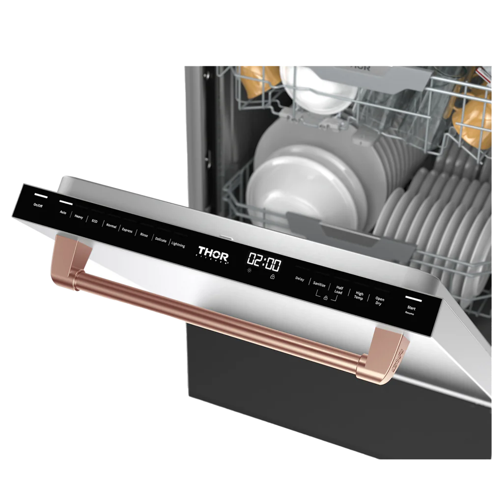 Gordon Ramsay by THOR Kitchen 24 Inch Built-In Dishwasher in Rose Gold - Energy Star Certified, Ultra Quiet Operation (Model DW24X8BA99 RSG) - Perfect for Modern Kitchens, Small Spaces, and Open-Concept Homes