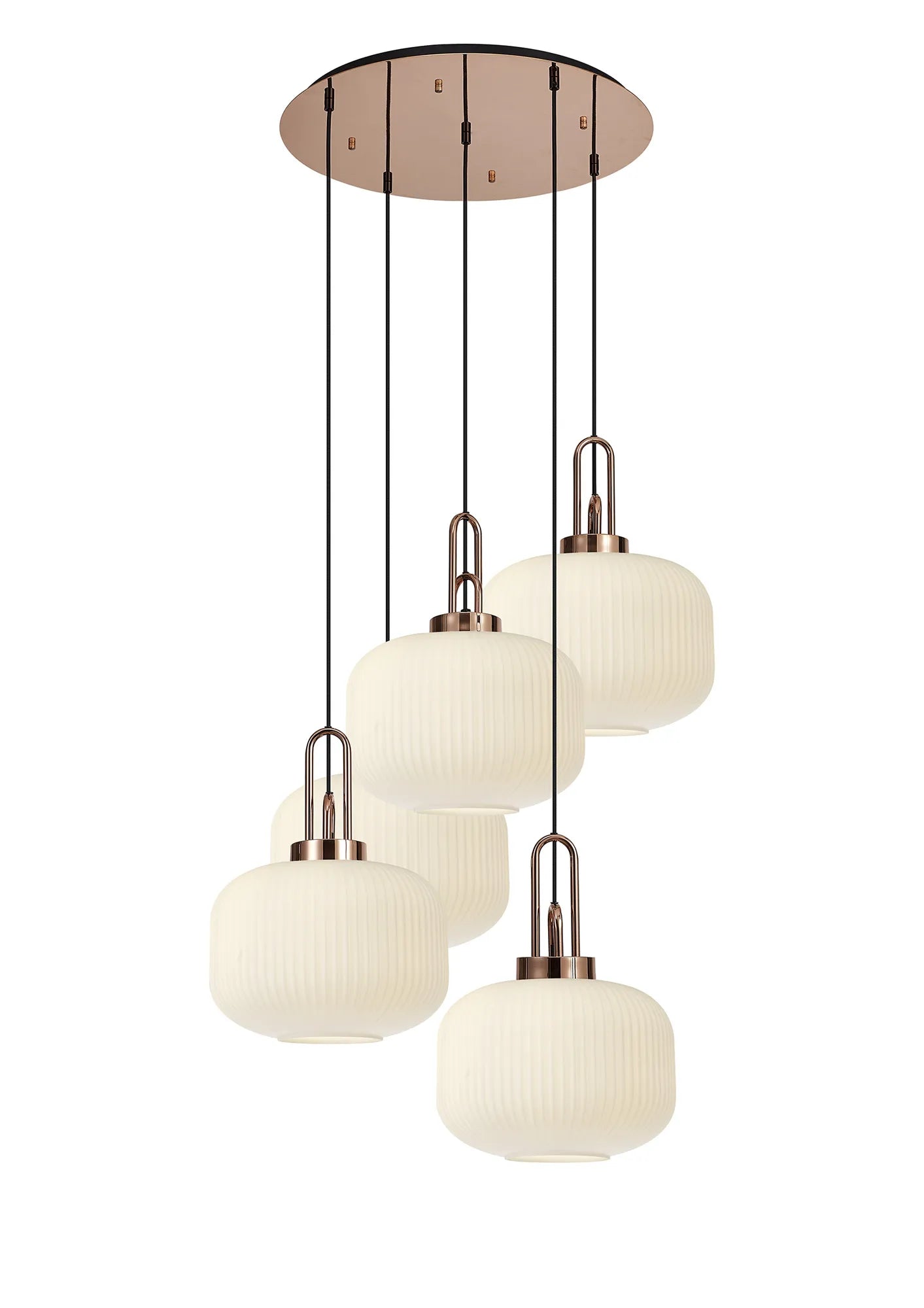 Stylish Cadiz 5-Light Cluster Pendant Light Fixture - Modern Ceiling Lighting for Dining Room, Kitchen & Living Room