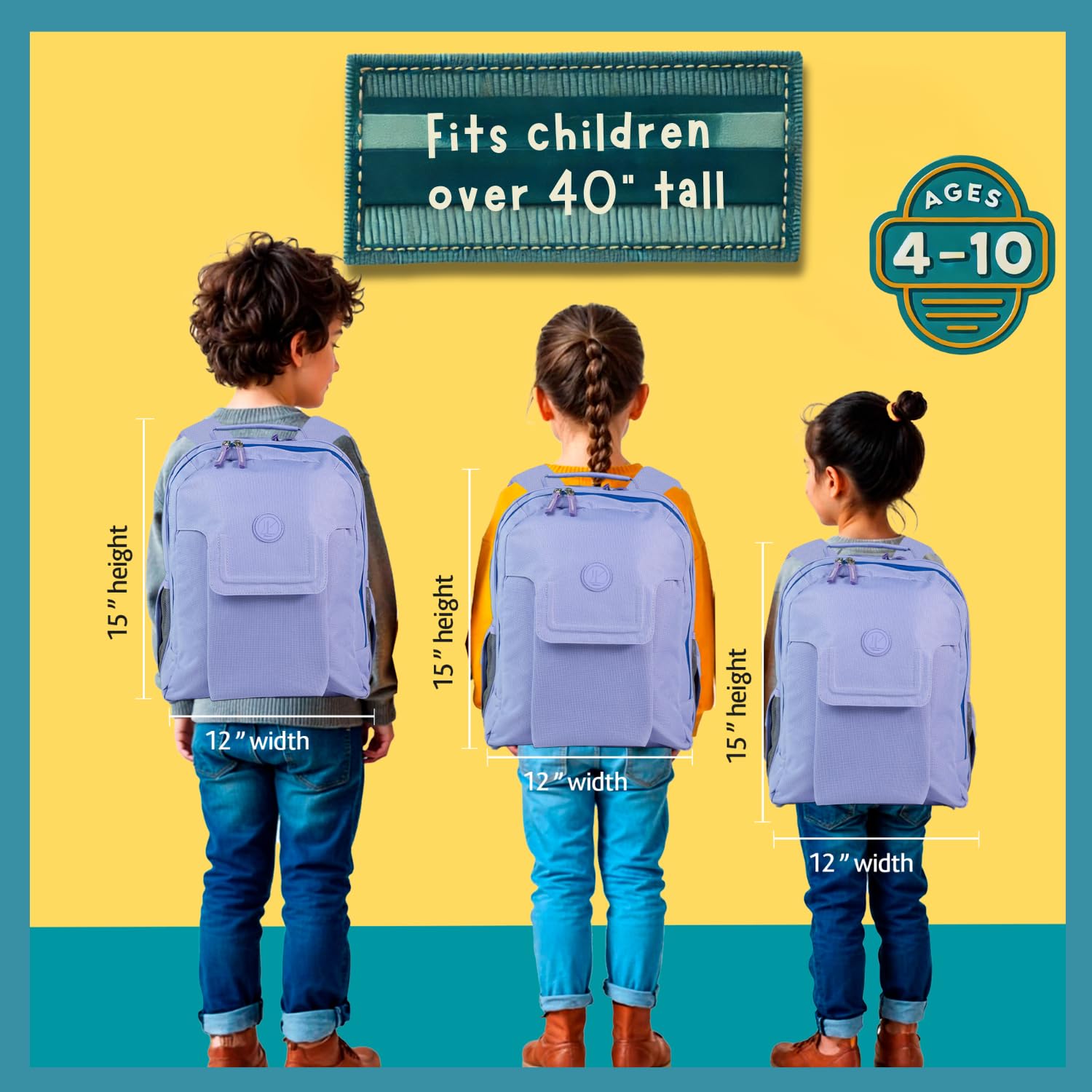 3pc Kids Travel Backpack Set with Blanket & Pillow - AirTag Holder Included - Toddler Road Trip Essentials for Ages 4-10 - Purple Backpack for Airplane, Car Rides & Sleepovers