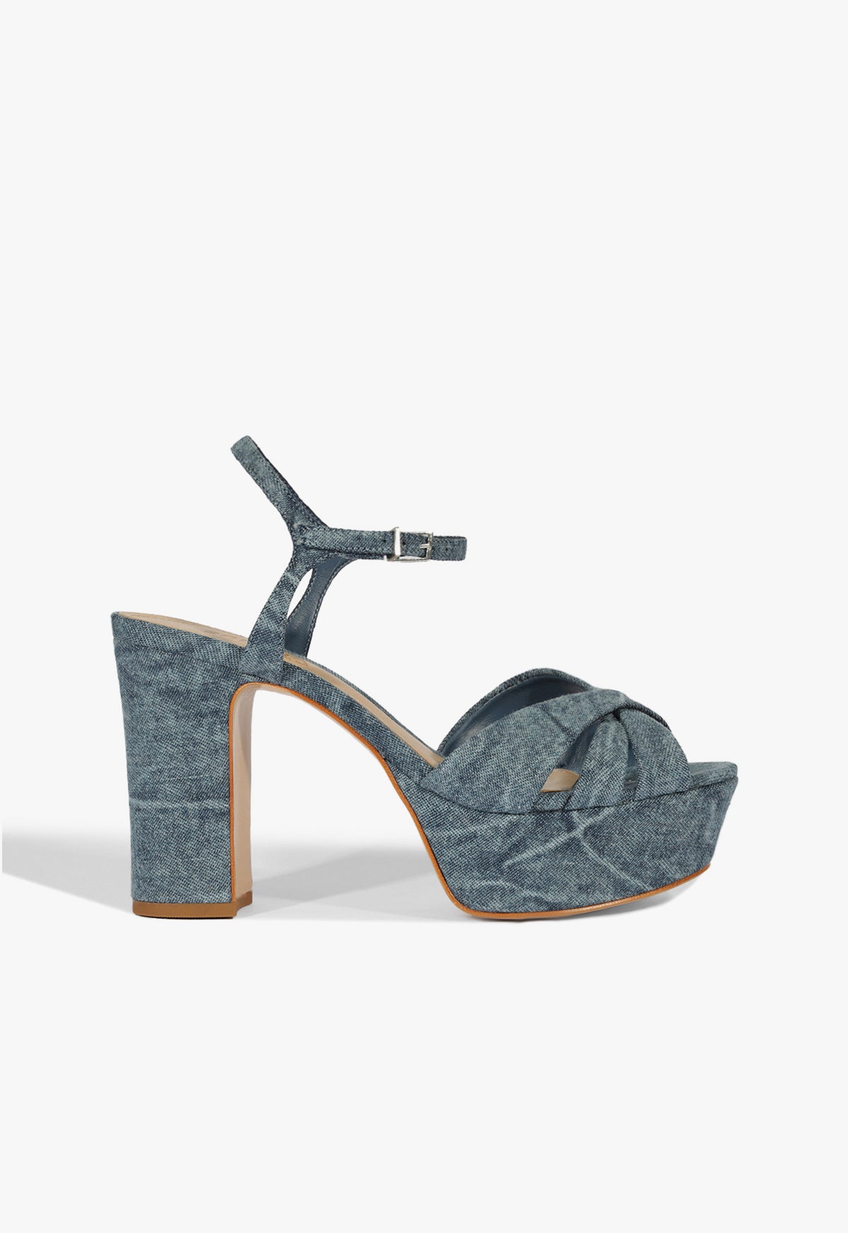 Keefa Women's Denim Sandal with 2.5 Inch Heel - Comfortable High Heel Sandals for Summer | Perfect for Beach, Parties & Casual Outings