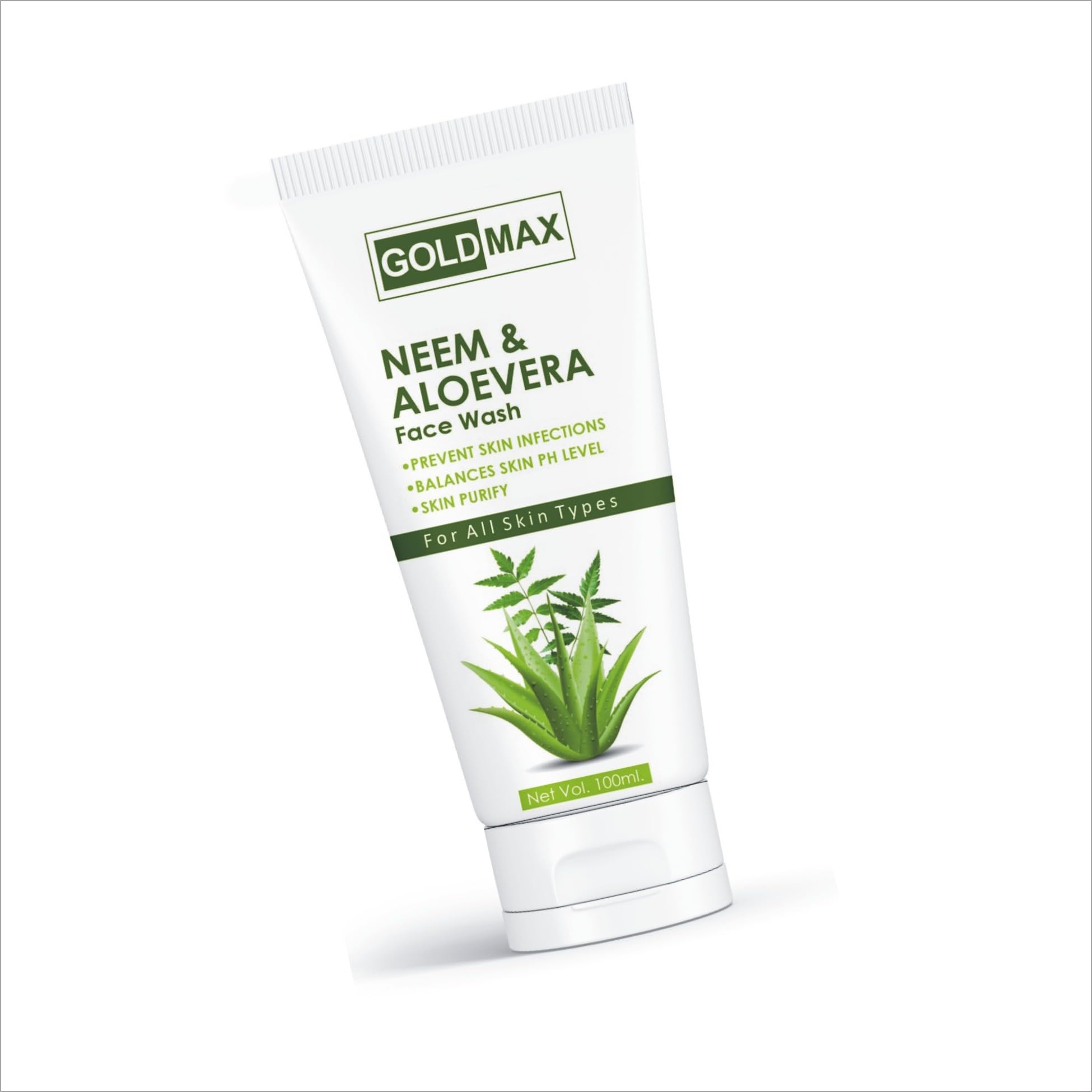 Best Neem & Aloe Vera Face Wash for All Skin Types - 100ml | Gentle Cleansing for Acne, Oily & Sensitive Skin | Daily Skincare Routine