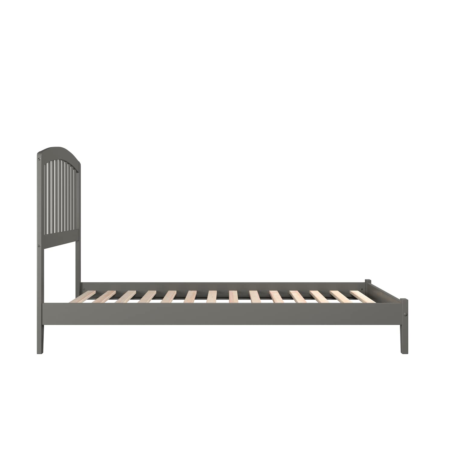 AFI Richmond Full Platform Bed Frame with USB Charging Ports - Modern Grey Wooden Bed for Small Spaces - Perfect for Apartments, Dorms & Guest Rooms