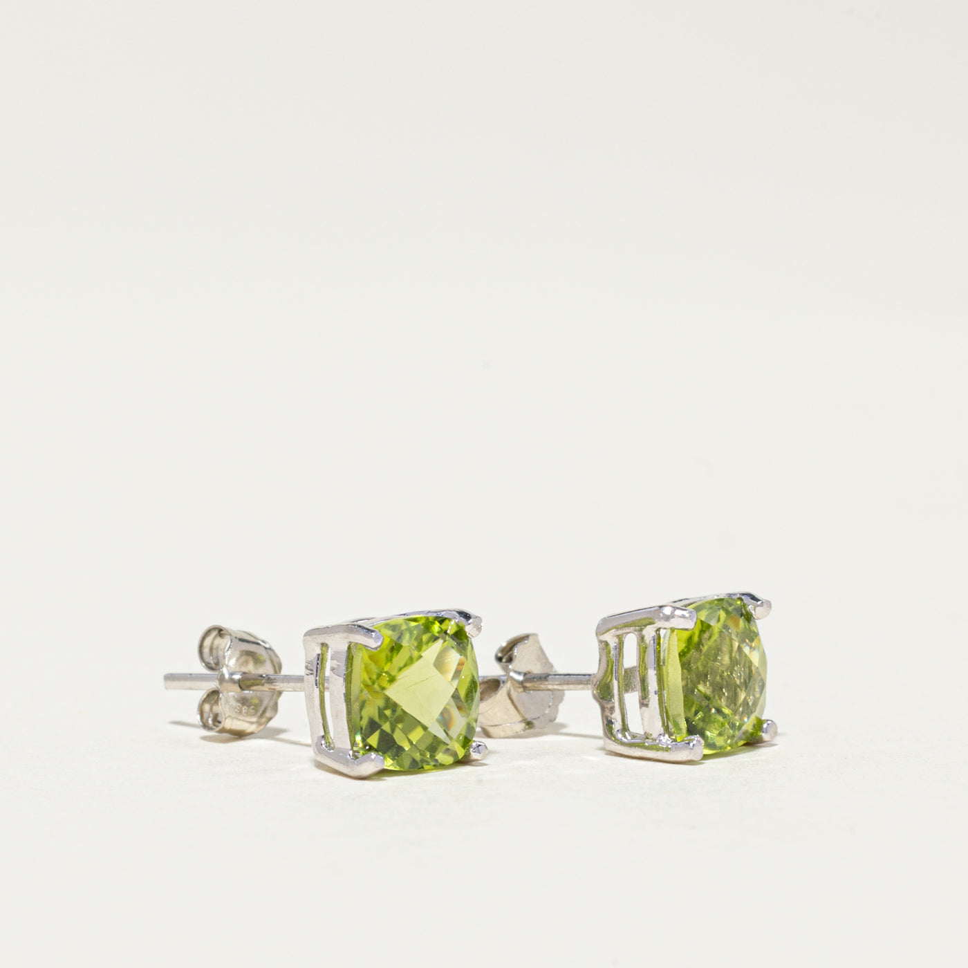 14K Gold Peridot Stud Earrings for Women - 2.50ctw Gemstone Jewelry Gift for Birthday, Anniversary & Everyday Wear