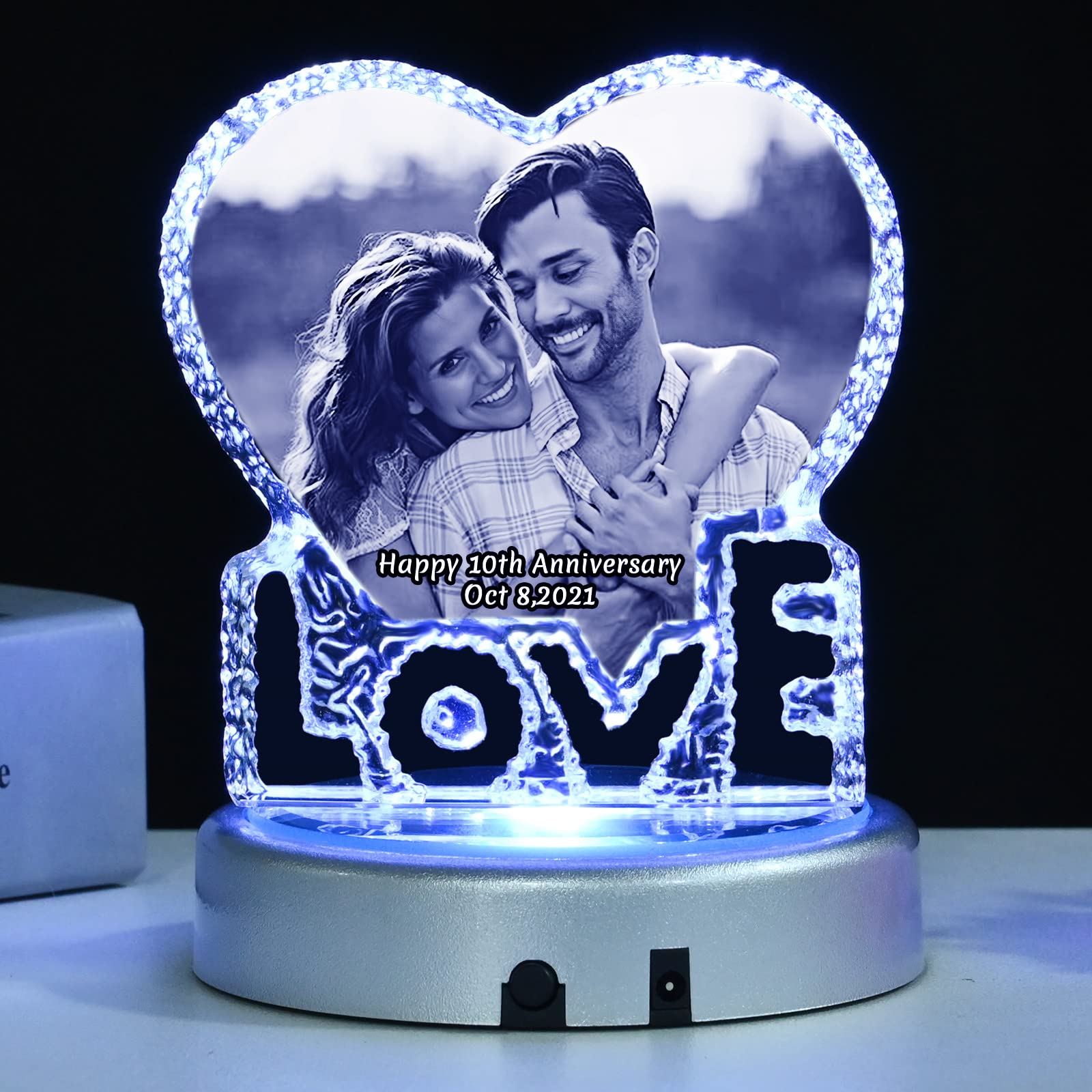 Personalized Anniversary & Wedding Gifts for Couples - Custom Engraved Romantic Presents for Wife, Husband, Mom & Dad - Perfect for Valentine's Day, Birthday & Special Occasions