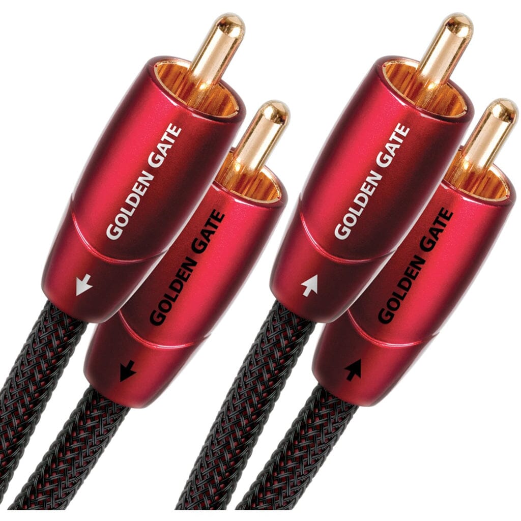 AudioQuest Golden Gate RCA to RCA Analog Audio Cable - High-Quality Stereo Interconnect for Home Theater & Hi-Fi Systems