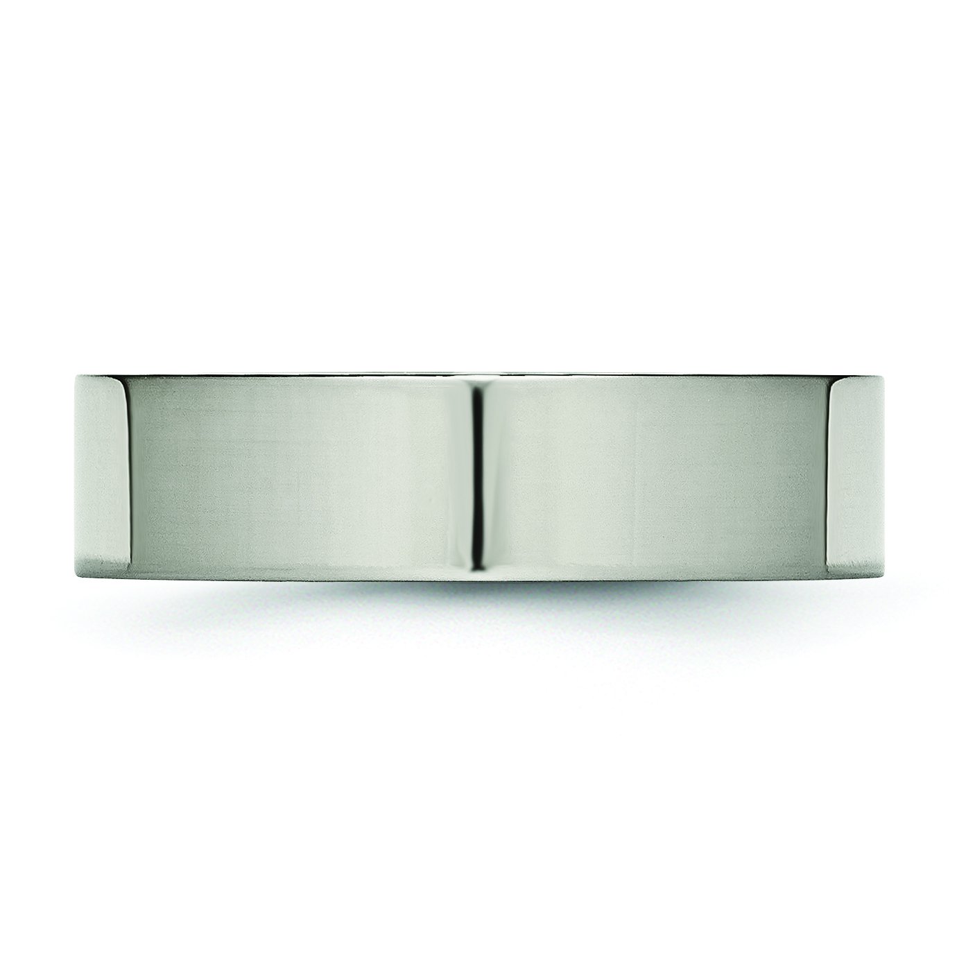 Men's Titanium Wedding Band Ring - 6mm Flat Polished Comfort Fit - Perfect for Everyday Wear, Anniversary & Engagement Gifts