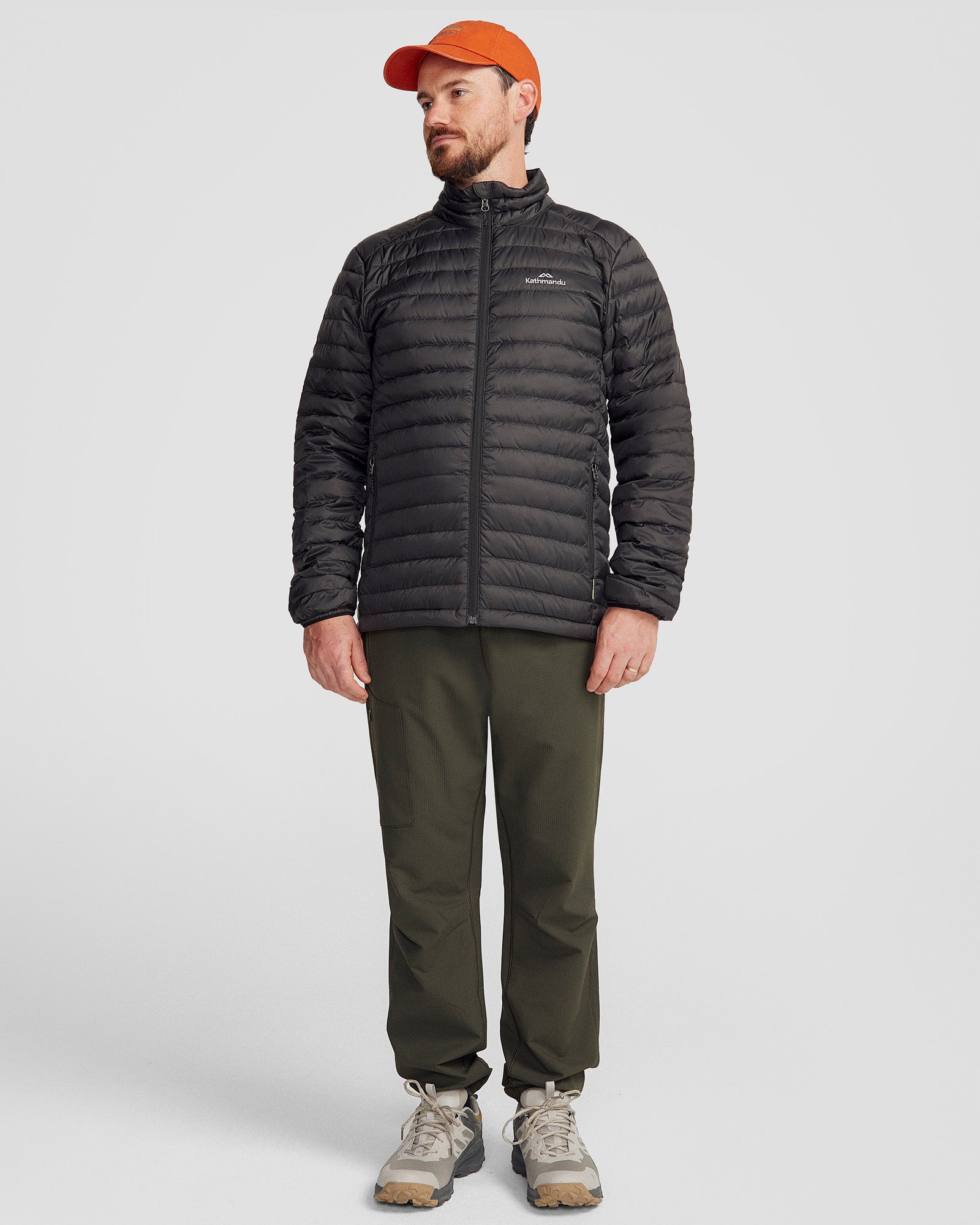 Men's Heli 600 Fill Power Lightweight Down Jacket - Waterproof Winter Coat for Hiking & Outdoor Activities - Black