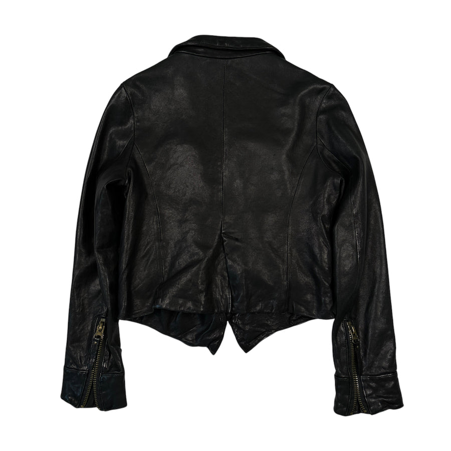 MURUA Women's Cinched Multi-Zip Leather Jacket | Fashionable Biker Style Outerwear for Fall & Winter | Perfect for Motorcycle Riding, Night Out, and Casual Wear
