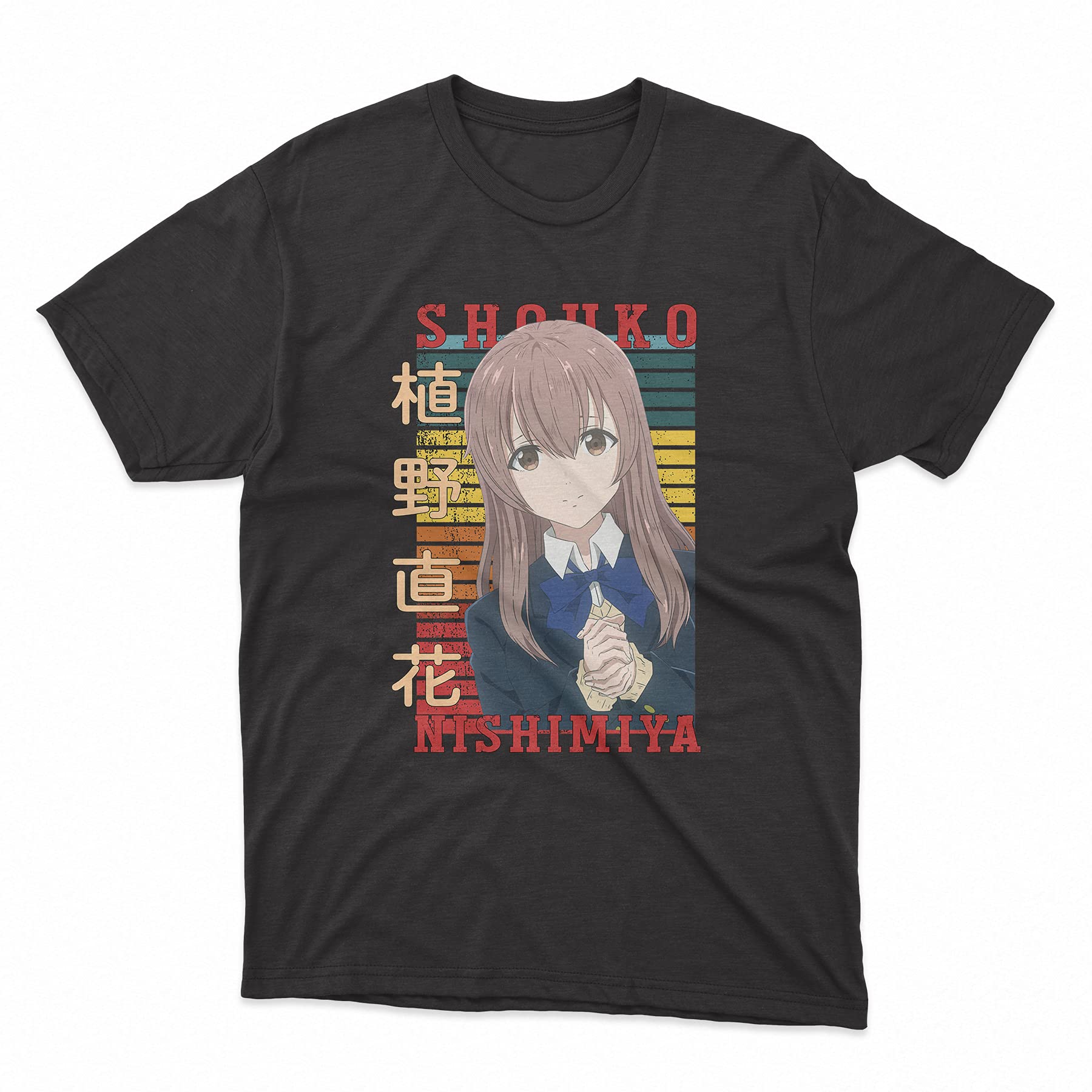 Atsukasa Nishimiya Shoko T-Shirt - A Silent Voice Anime Manga Shirt - Unisex Hoodie & Long Sleeve Shirt (Black, S-3XL) - Perfect for Cosplay, Anime Conventions & Casual Wear