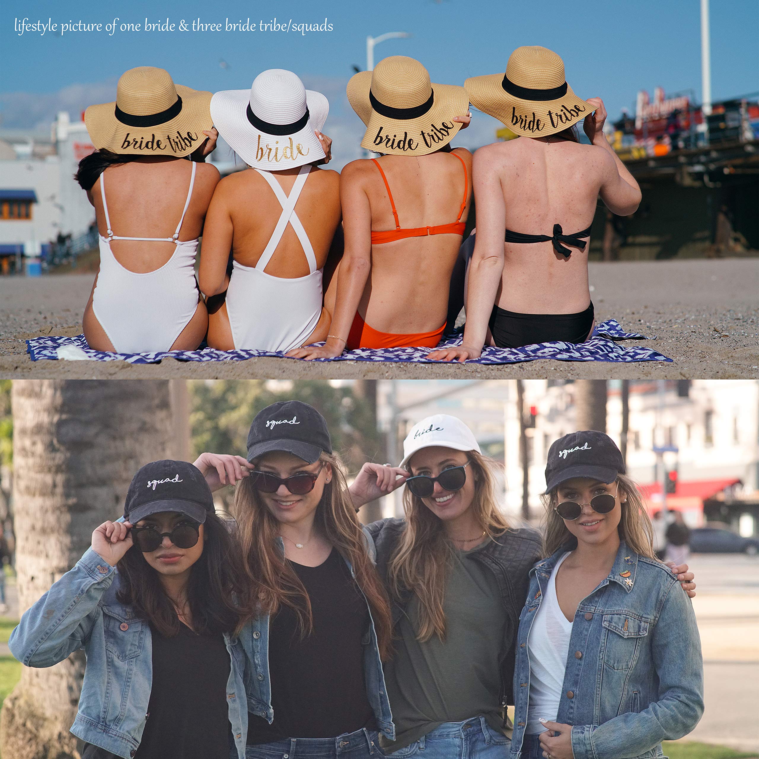 Funky Junque Women's Bridal Party Bundle - Baseball Cap, Sun Hat & Dad Hat for Bachelorette Celebrations | Perfect for Bachelorette Parties, Bridal Showers & Wedding Events