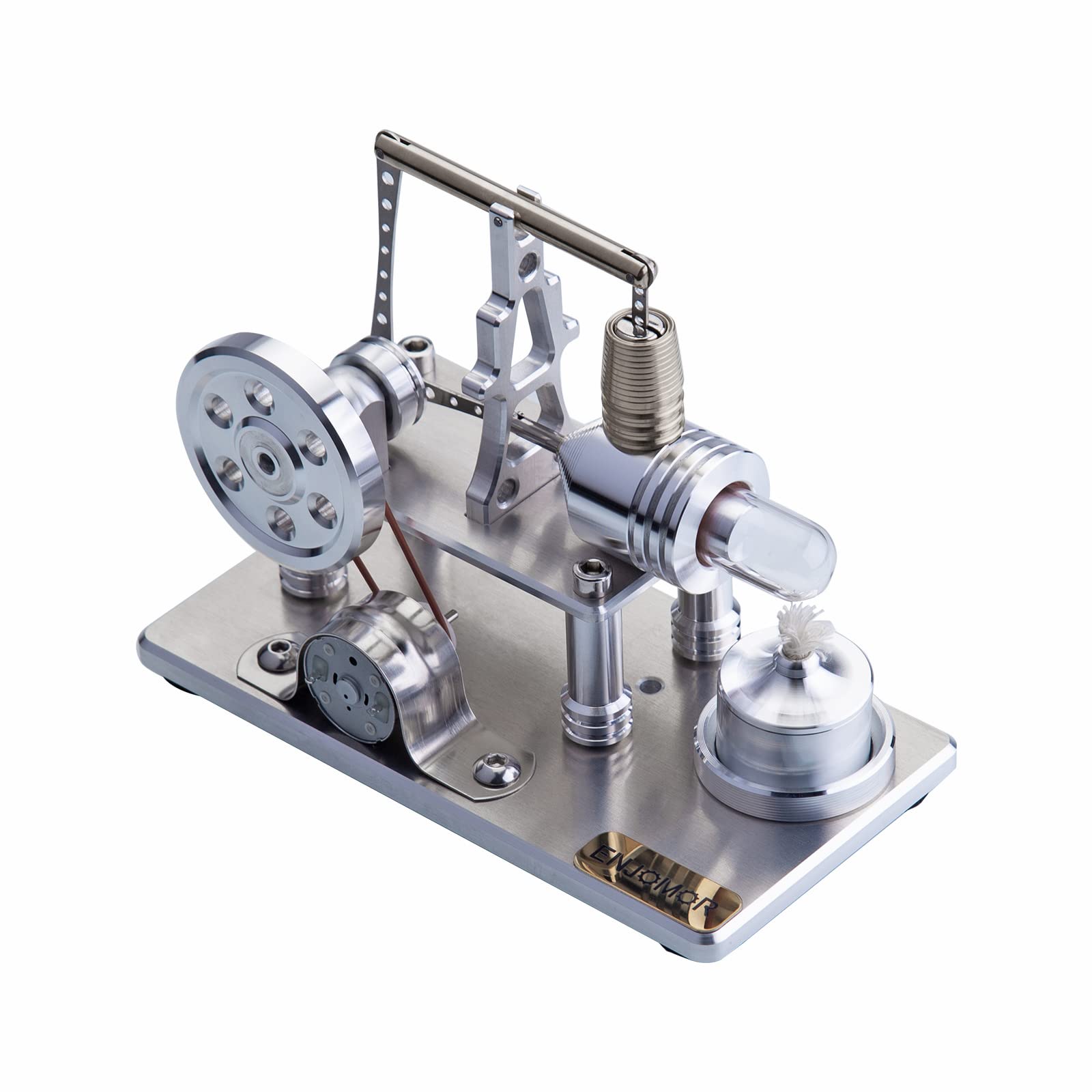 TOYGA Mini Hot Air Stirling Engine Model - External Combustion Generator with LED Light - Educational Science Toy for Adults & Kids - Perfect for Desktop Experiments, STEM Learning & Physics Demonstrations
