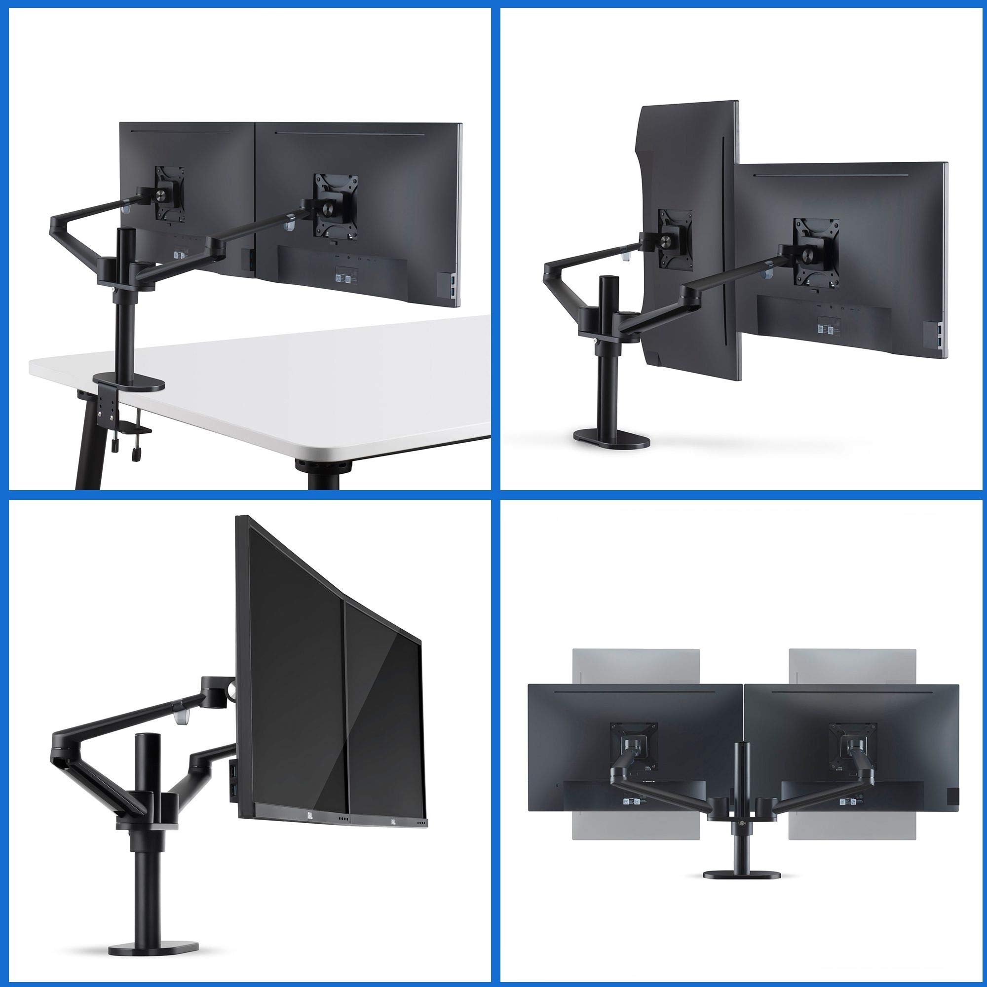4-Arm Height Adjustable Laptop & Monitor Stand - Fits 10-17