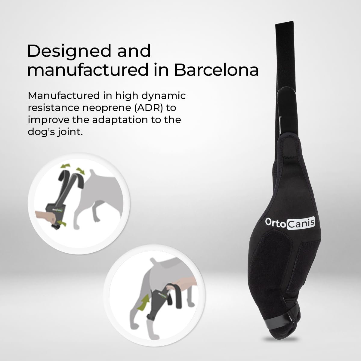 Ortocanis Dog Knee Brace for Torn ACL, Ligament Rupture & Patella Luxation - Adjustable Dog ACL Brace for Hind Leg Support - XXS Left Leg Dog Back Leg Brace - Perfect for Post-Surgery Recovery & Active Dogs