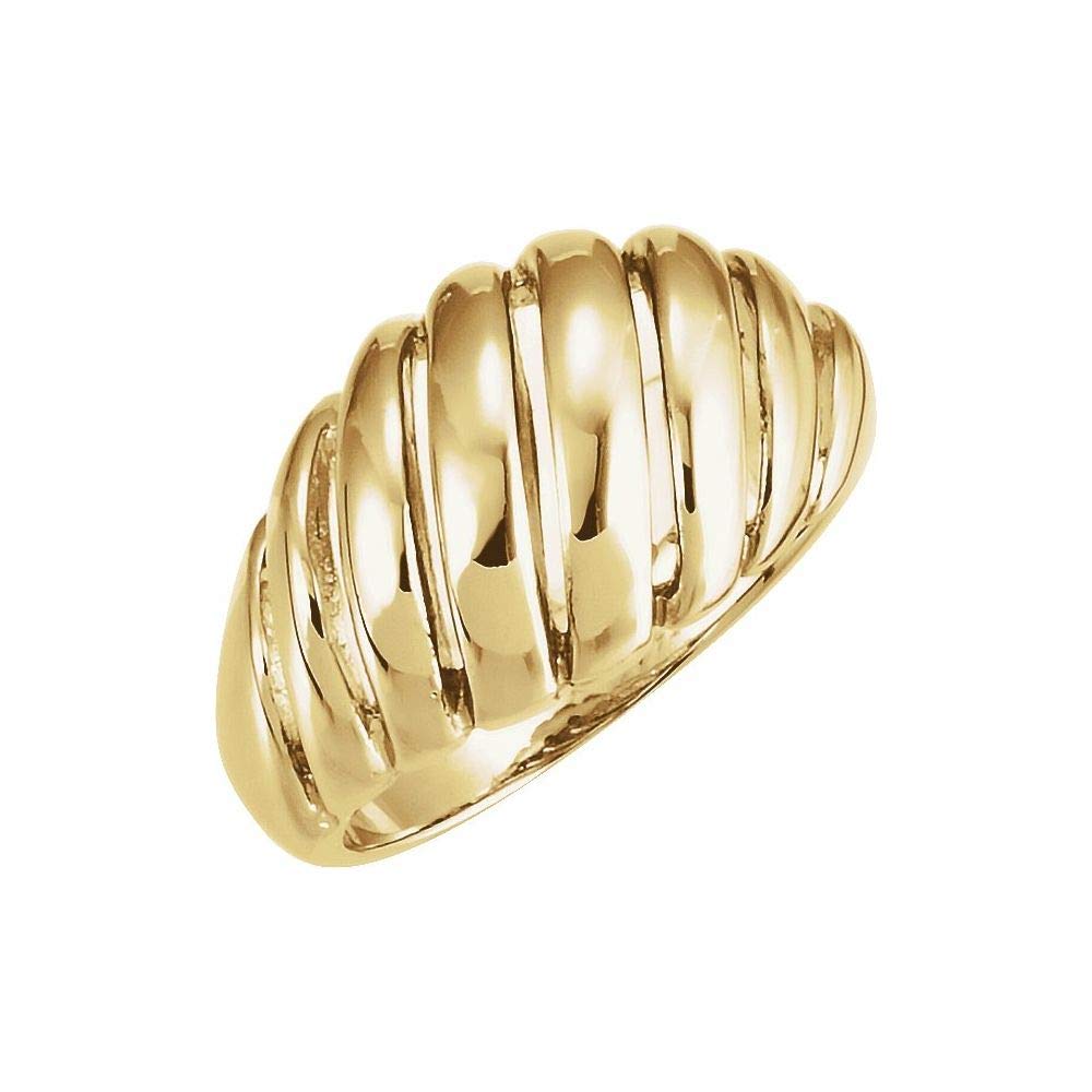 Dome Ring Band for Women - Elegant Stackable Gold & Silver Dome Rings - Perfect for Everyday Wear, Stacking, and Gifting