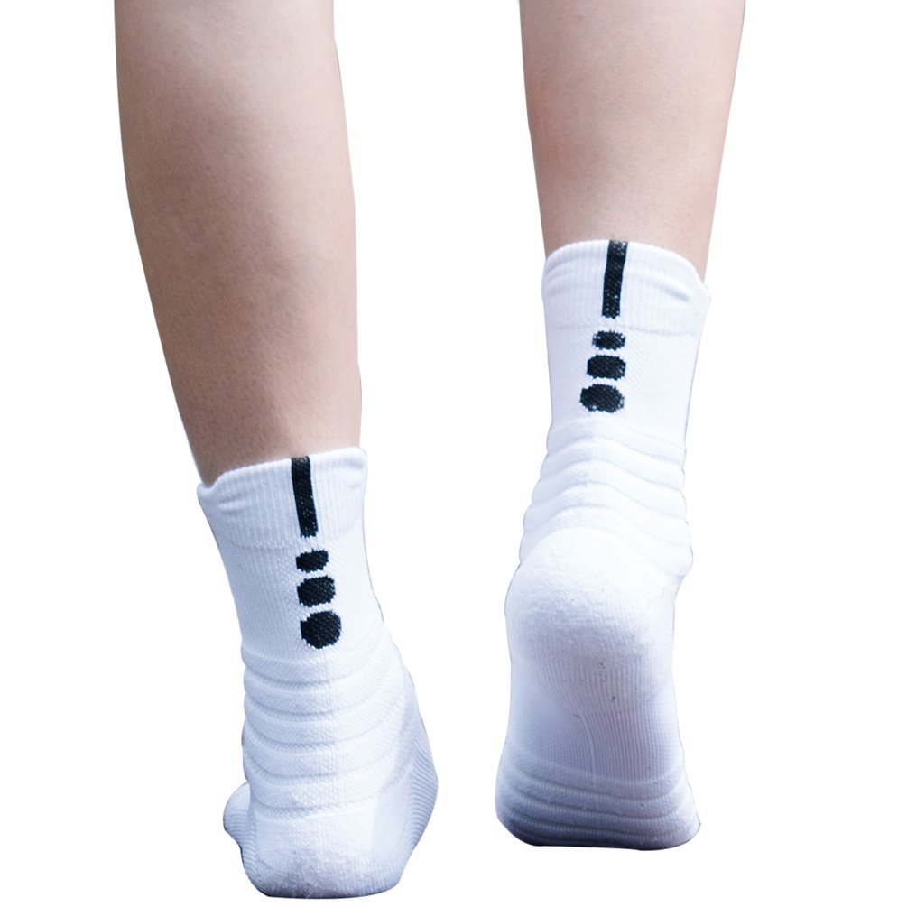 Pelisy Men's Compression Socks 6-Pack - Athletic Crew Socks for Basketball, Running & Sports Performance - Improve Circulation & Reduce Fatigue for Workouts & Recovery