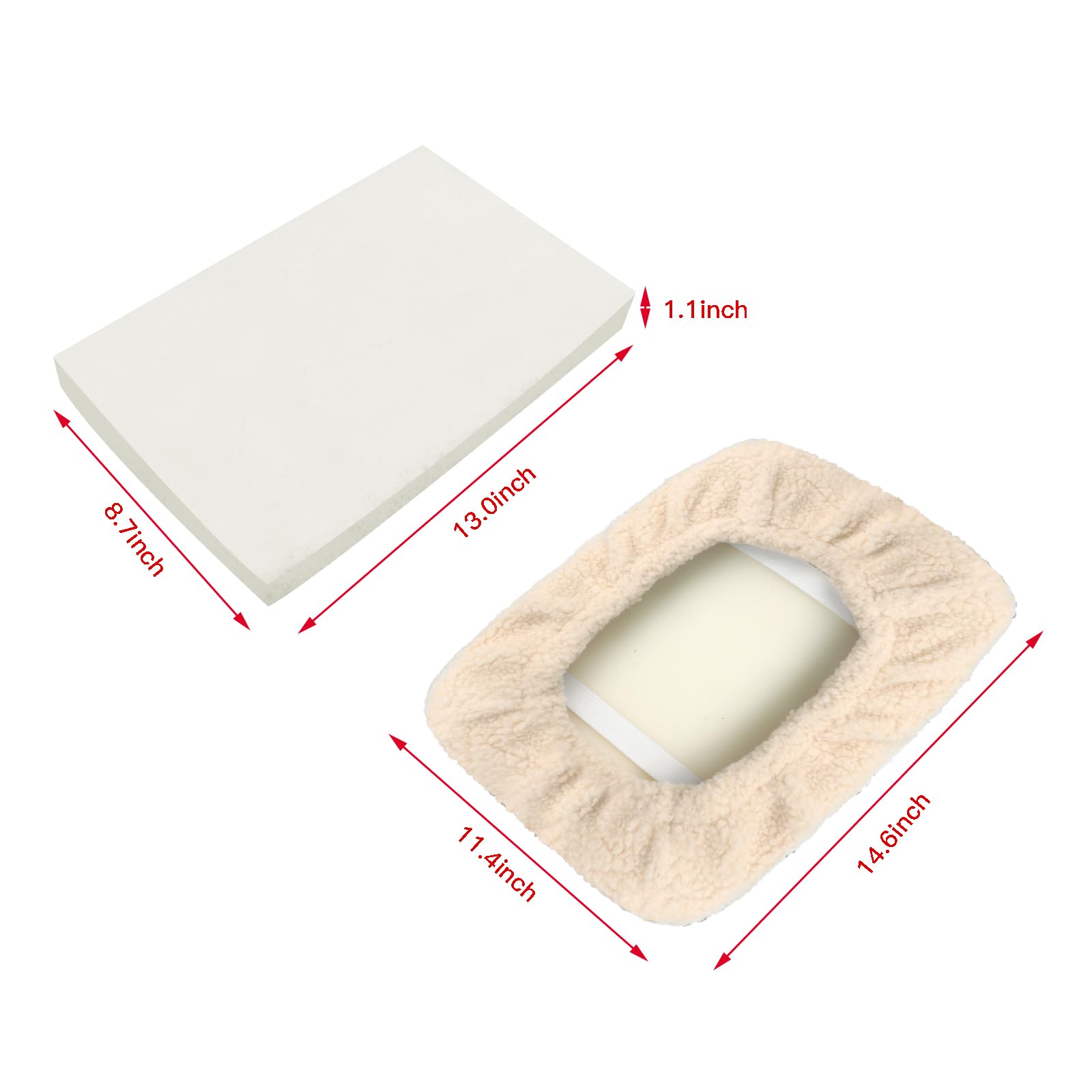 Universal Knee Scooter Pads Cover - Removable Memory Foam Cushion Insert for Knee Walkers & Rovers, Comfortable & Washable (Yellow) - Ideal for Post-Surgery Recovery, Injury Rehabilitation & Mobility Assistance