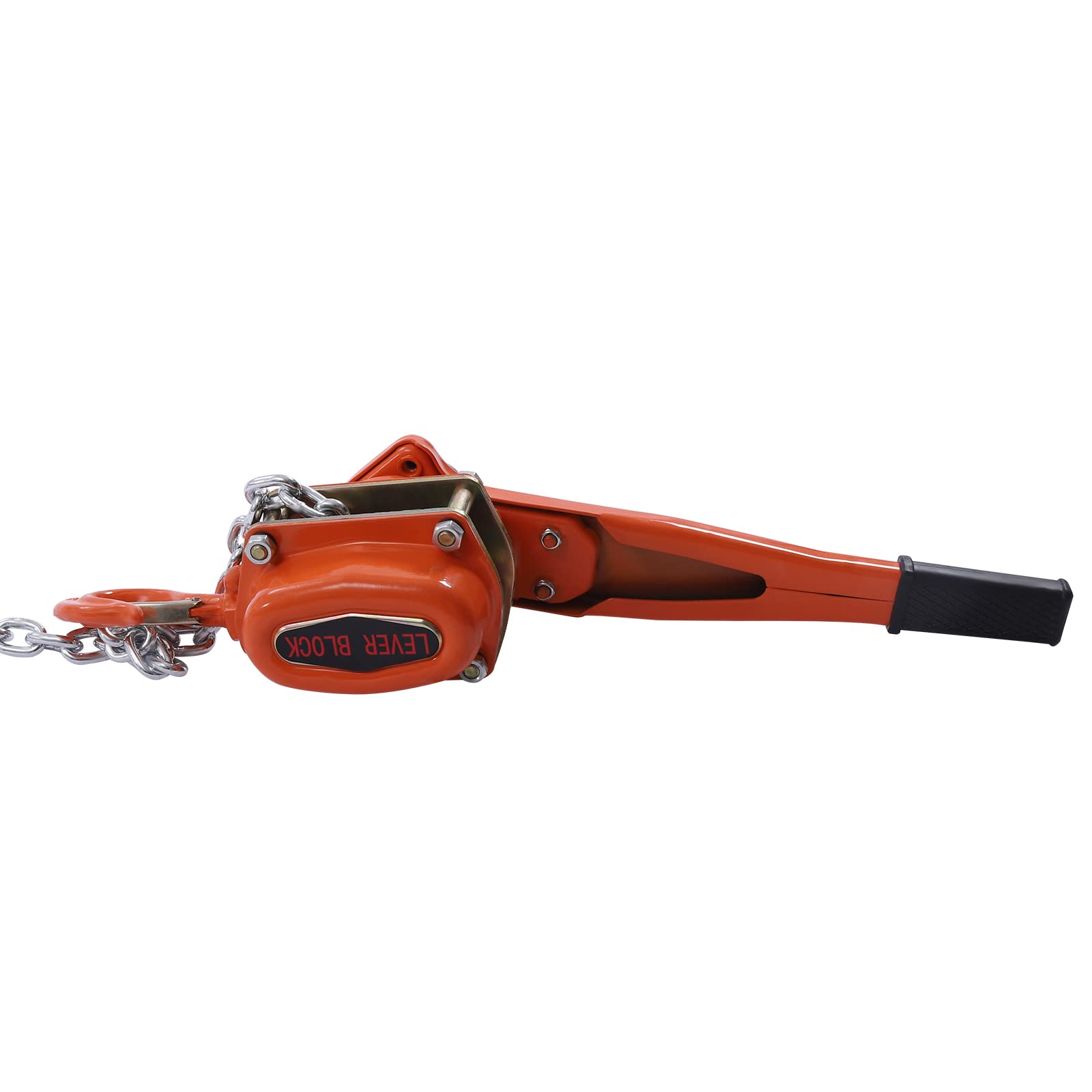 Heavy Duty Manual Lever Chain Hoist 3300LBS (1.5 Ton) with 20ft Lifting Chain - 7.1mm/0.3inch Orange Ratchet Hoist for Warehouse, Garage, Construction & DIY Projects