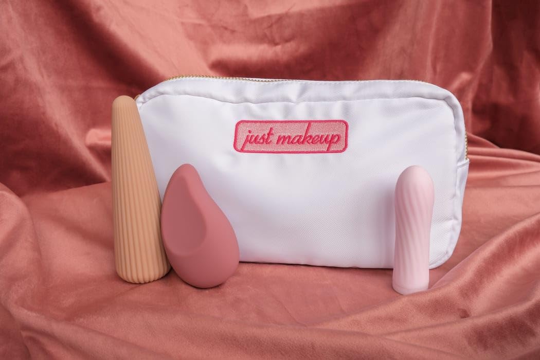 Just Makeup Storage Pouch - Waterproof Cosmetic Organizer Bag for Travel, Toys & Accessories | Portable Medium Size Makeup Case - Perfect for Gym, Vacation & Daily Use