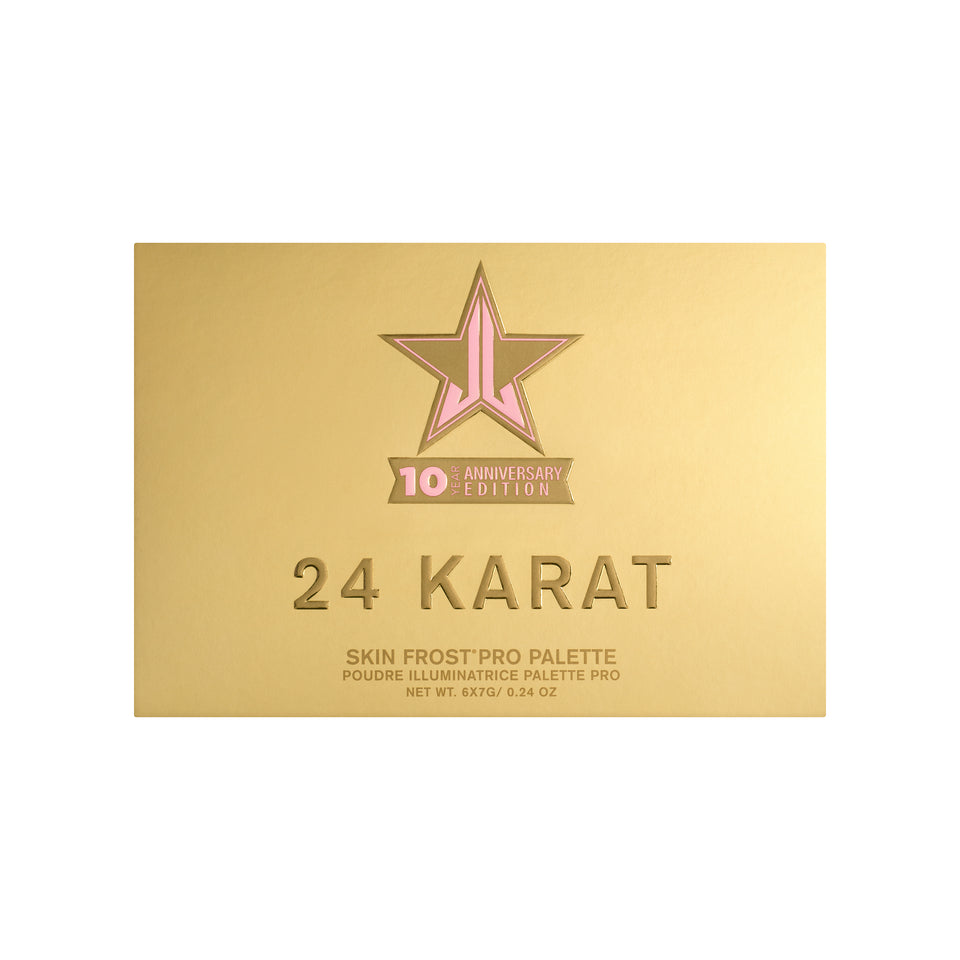 24K Gold Skin Frost Pro Palette - Highlighter & Contour Makeup Kit for Glowing Skin | Perfect for Everyday Glam & Special Occasions