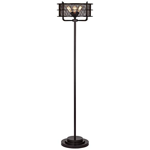 Kathy Ireland Ovation Industrial Floor Lamp - 85-2859-20 | Modern Adjustable Standing Light for Living Room, Bedroom & Office | Dimmable LED Floor Lamp with Vintage Metal Finish