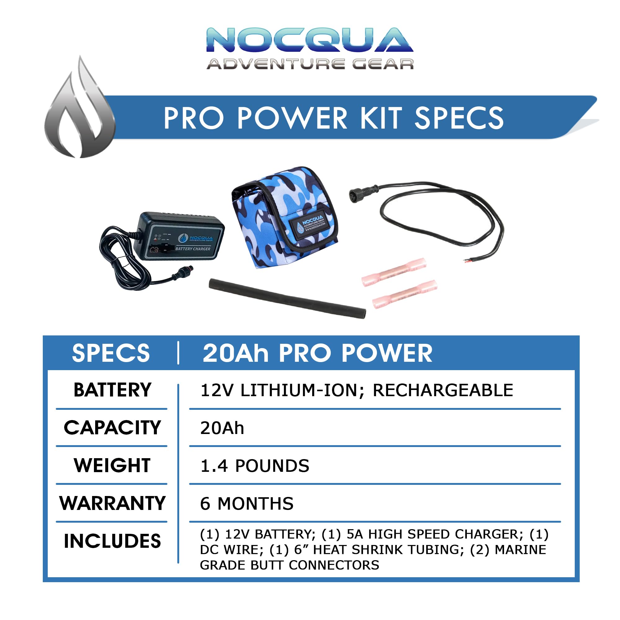 Pro Power Water-Resistant 12V Battery & Charger Kit - Compatible with GPS, Depth Finders, Fish Finders & Marine Electronics | Perfect for Boating, Fishing & Outdoor Adventures
