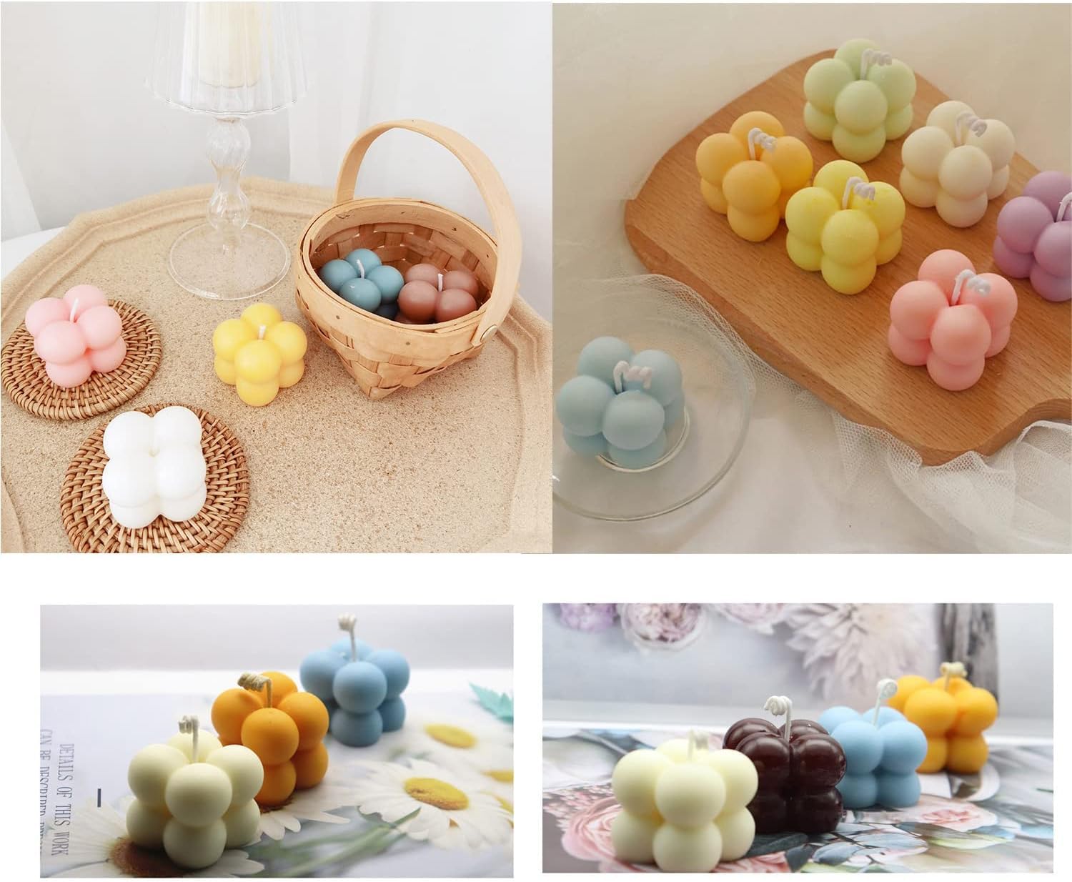 Premium Silicone Bubble Candle Mold for DIY Candle Making, Arts & Crafts, Home Decor, Wedding & Party Supplies – Perfect for Christmas, Halloween, Birthday Celebrations & Cake Decorating (Pack of 1) – Create Stunning Handmade Candles for Gifts, Centerpieces & Relaxing Ambiance