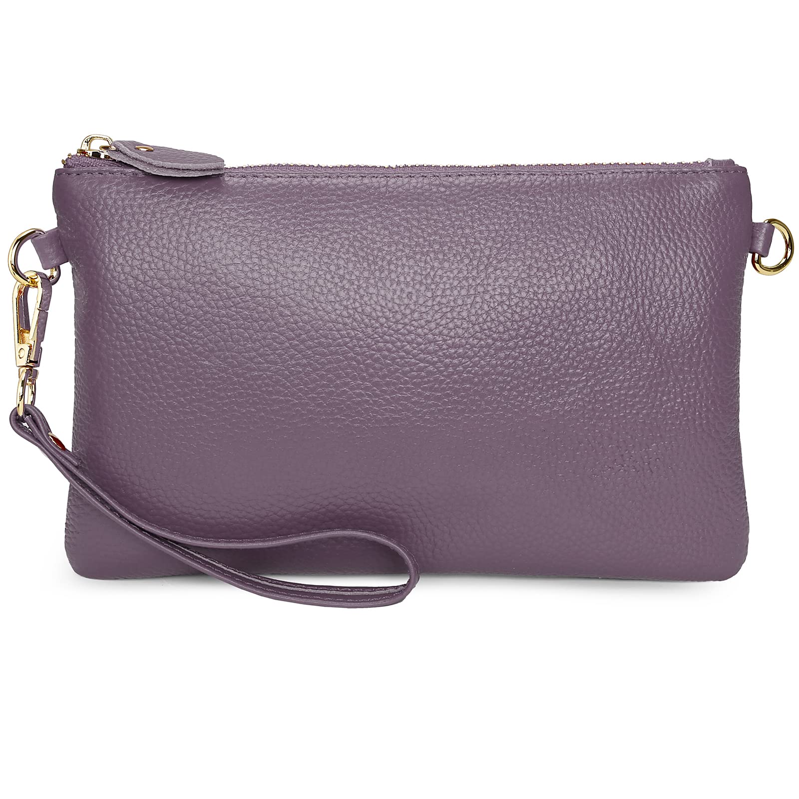 Uromee Genuine Leather Wristlet Wallet Clutch Purse for Women - Crossbody Bag with Detachable Shoulder Chain - Perfect for Parties, Travel & Everyday Use